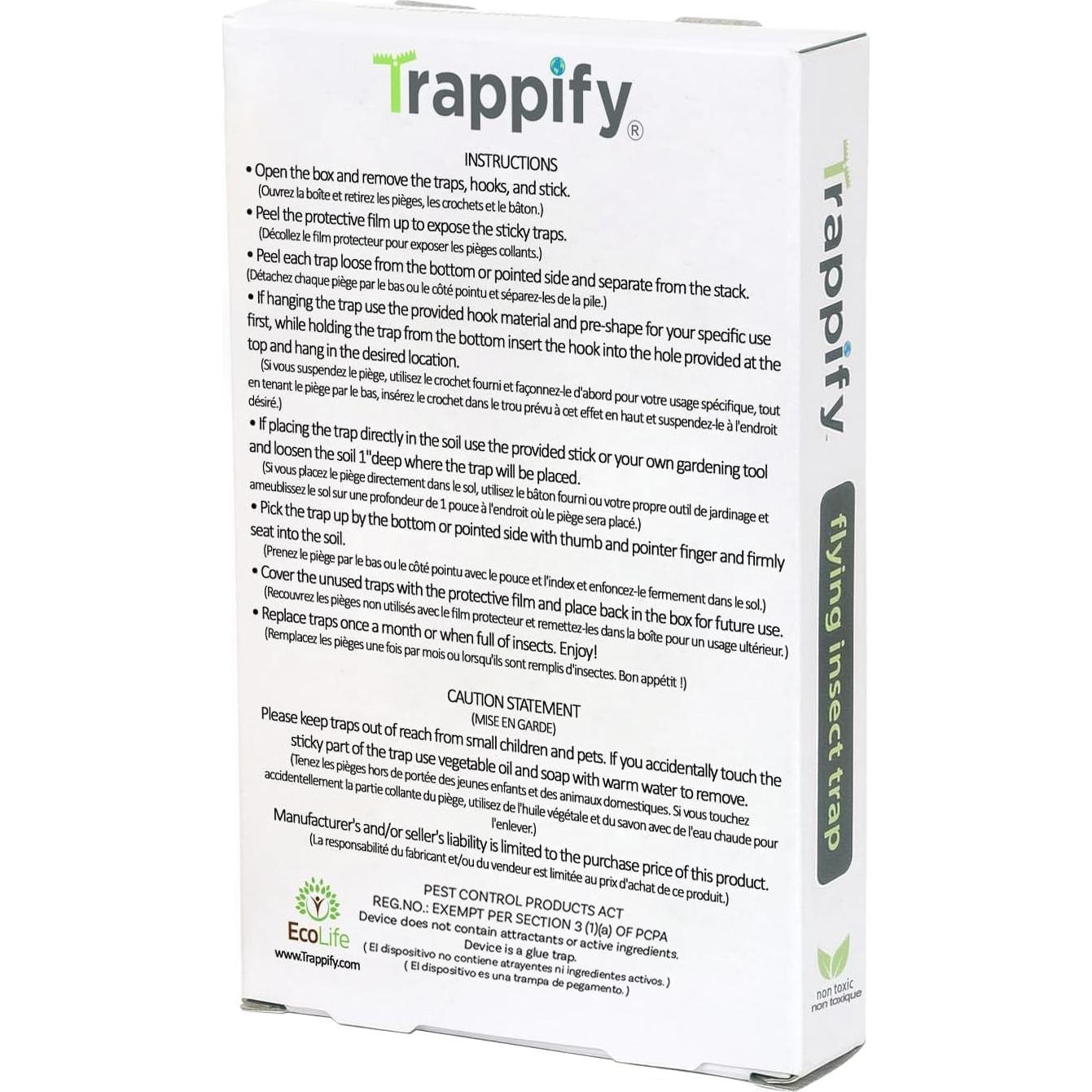 Trampas Adhesivas para Mosquitos Trappify - 100 Unidades Amarillas