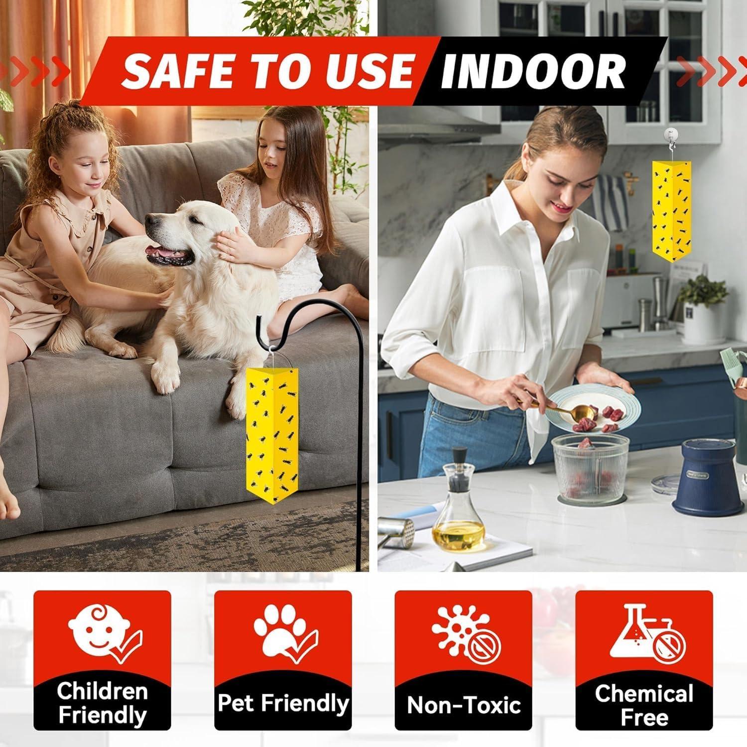 Trampas Adhesivas para Moscas LULUCATCH - Paquete de 10 Unidades