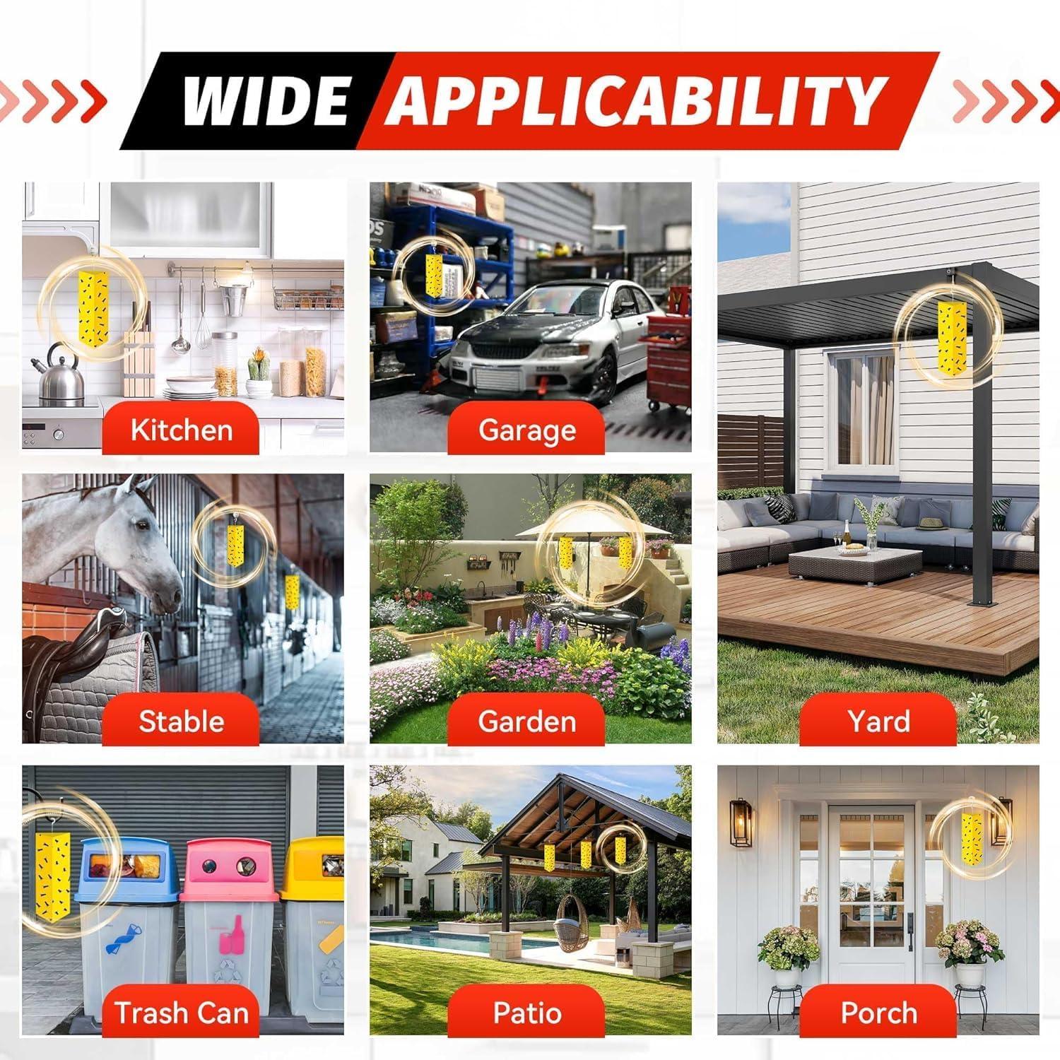 Trampas Adhesivas para Moscas LULUCATCH - Paquete de 10 Unidades