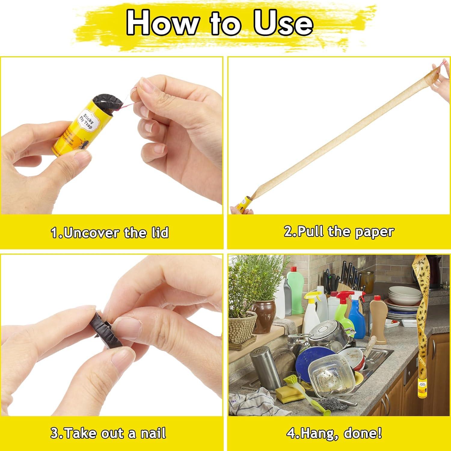 Trampa Adhesiva Stingmon 40 Unidades para Moscas y Mosquitos