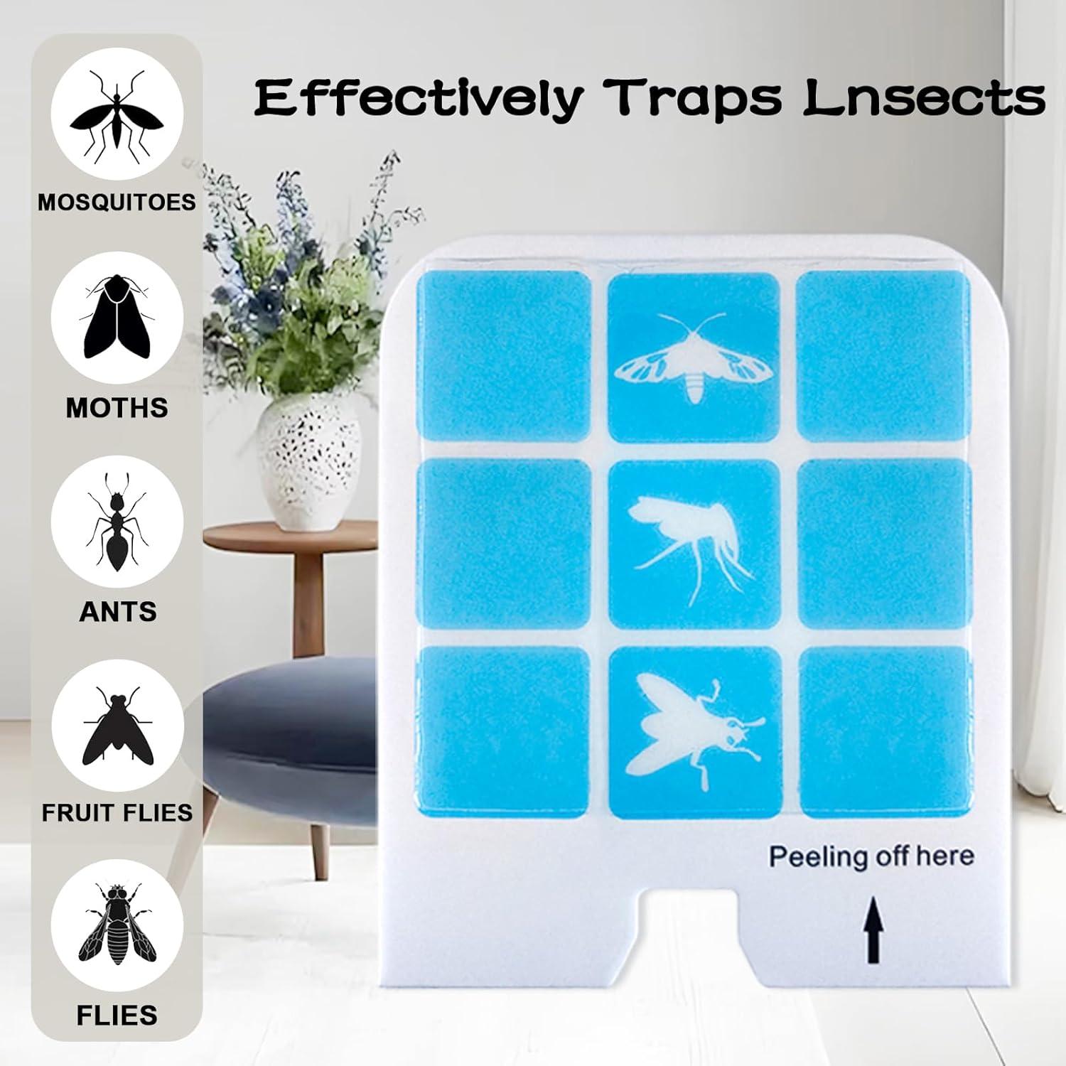 22 Tarjetas de Pegamento Kuxinage para Trampas de Insectos