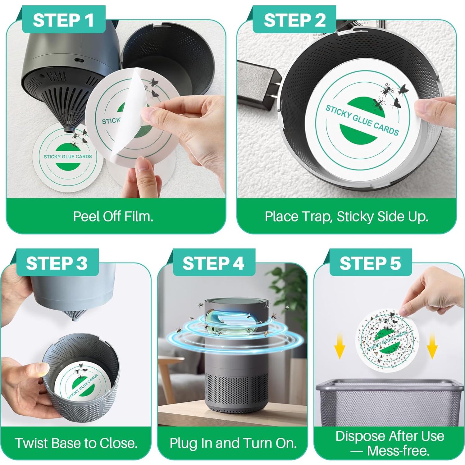 20 Almohadillas de Pegamento Qualirey para Trampa STEM 10 cm