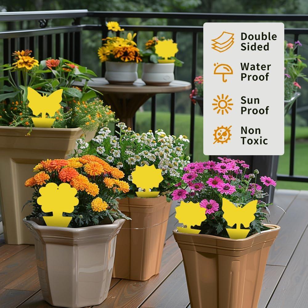 Trampa Adhesiva Amarilla Greenkeeper 48 Pcs para Insectos