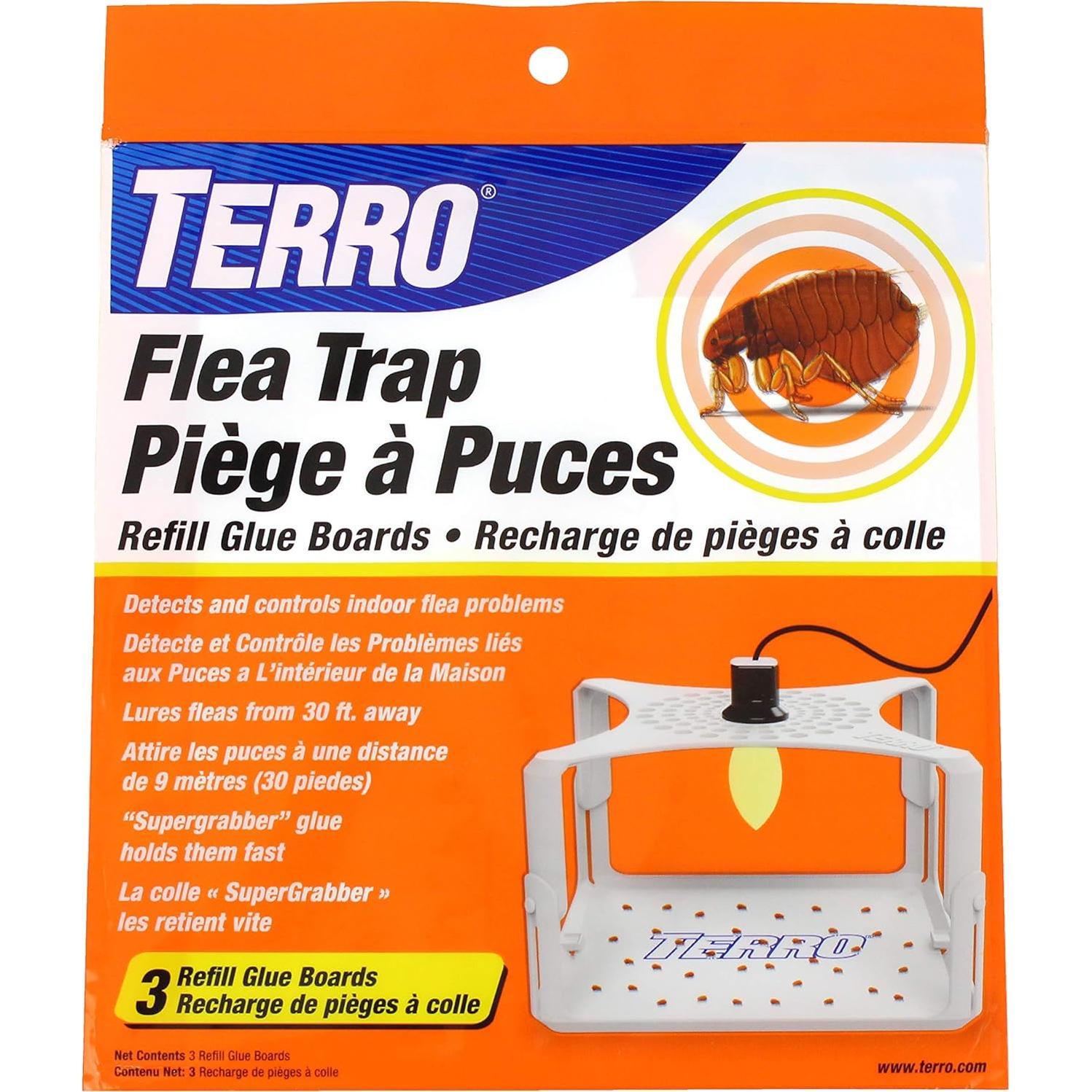 Recarga de Trampas para Pulgas TERRO T231 - 3 Tarjetas de Pegamento