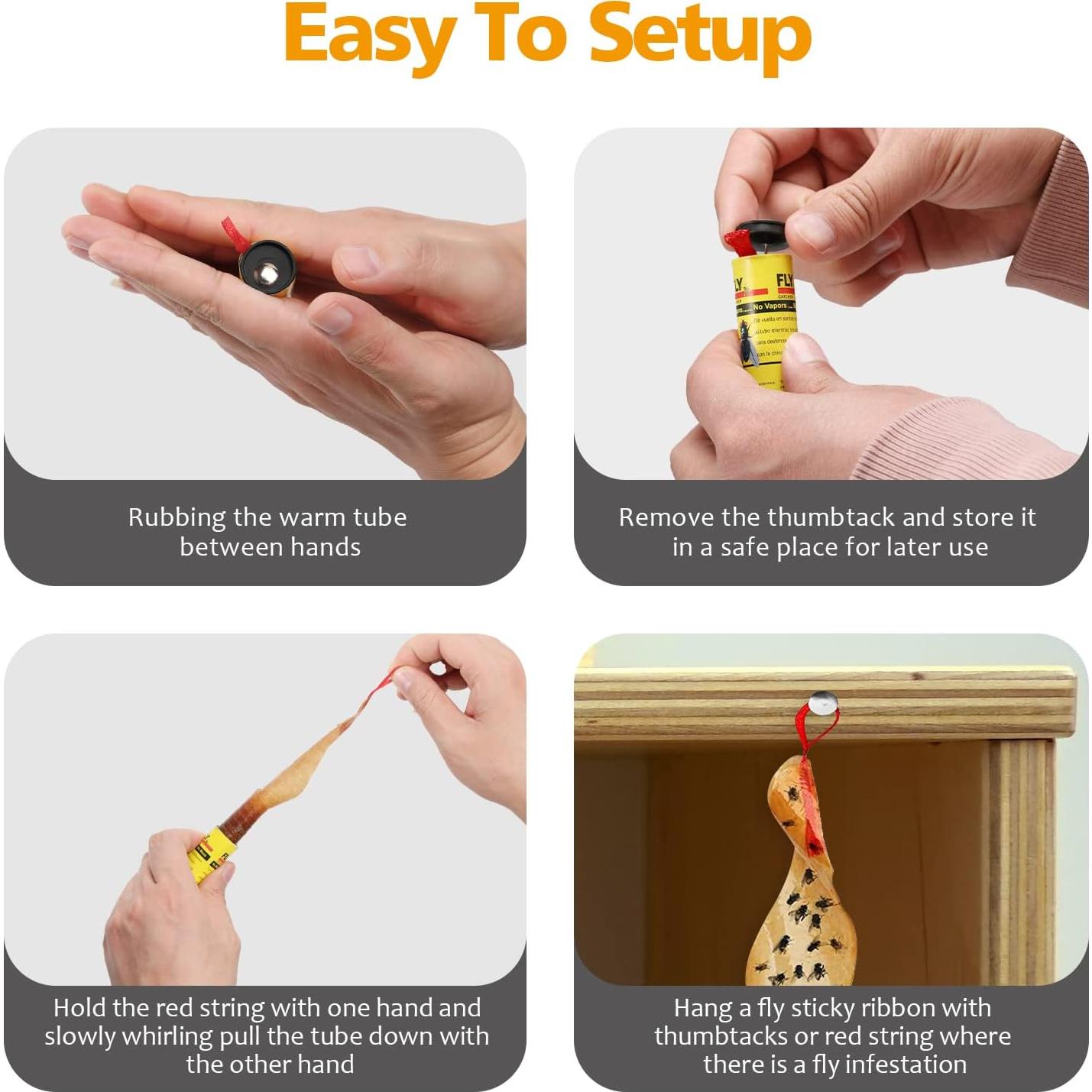 Trampas Adhesivas para Moscas USKICH - 35 Unidades Efectivas