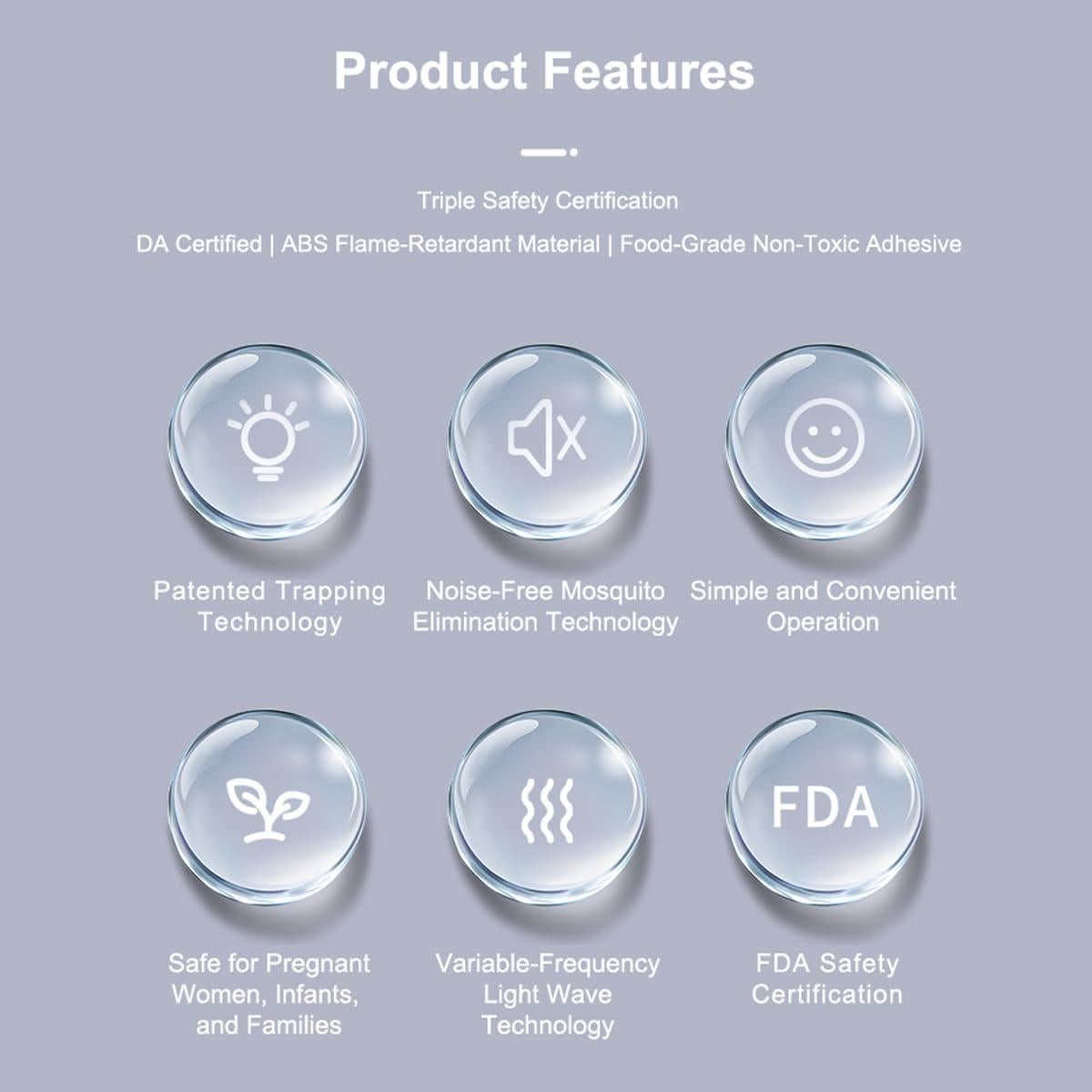 Trampa de Insectos Voladores Imio T10 con Luz UV y 3 Recargas