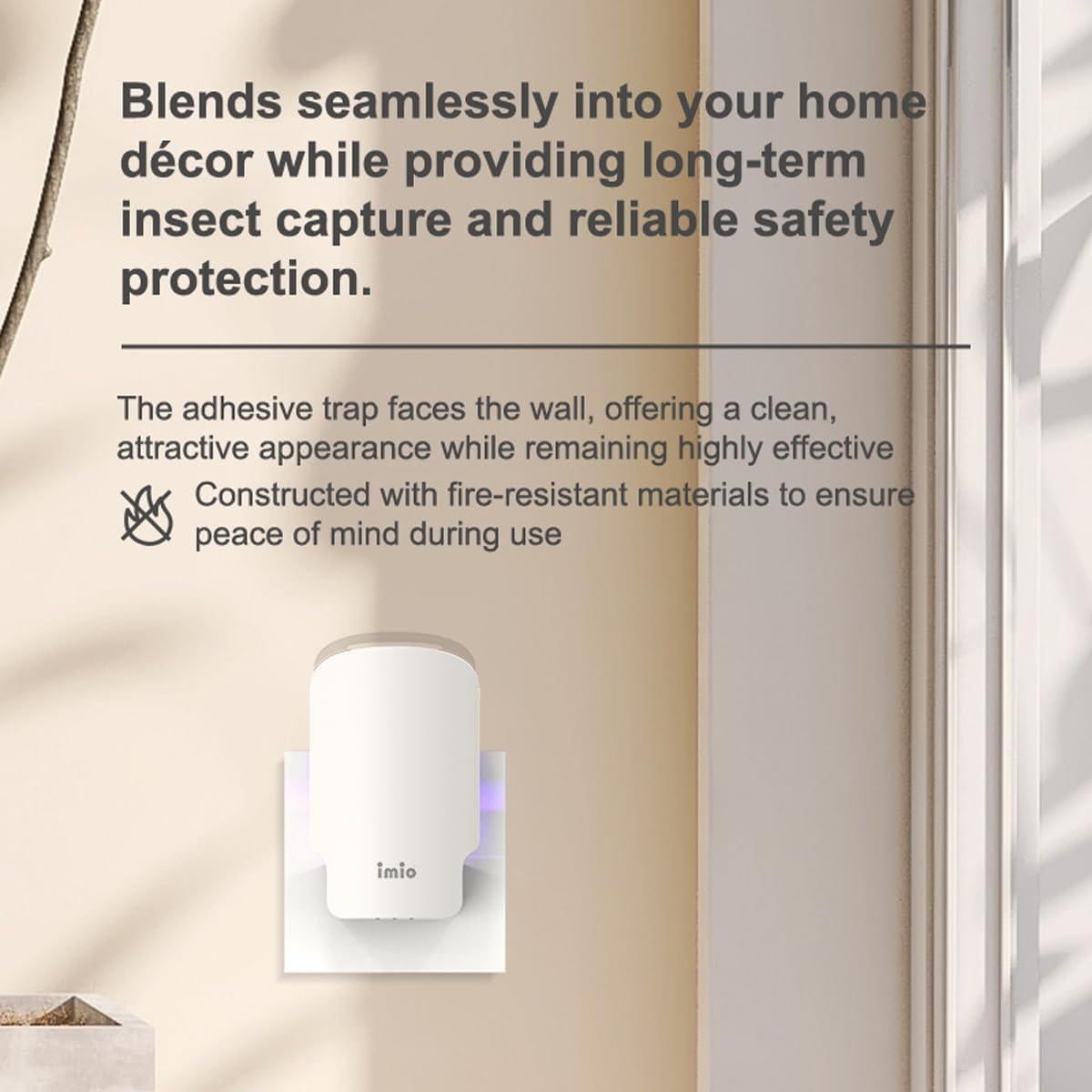 Trampa de Insectos Voladores Imio T10 con Luz UV y 3 Recargas