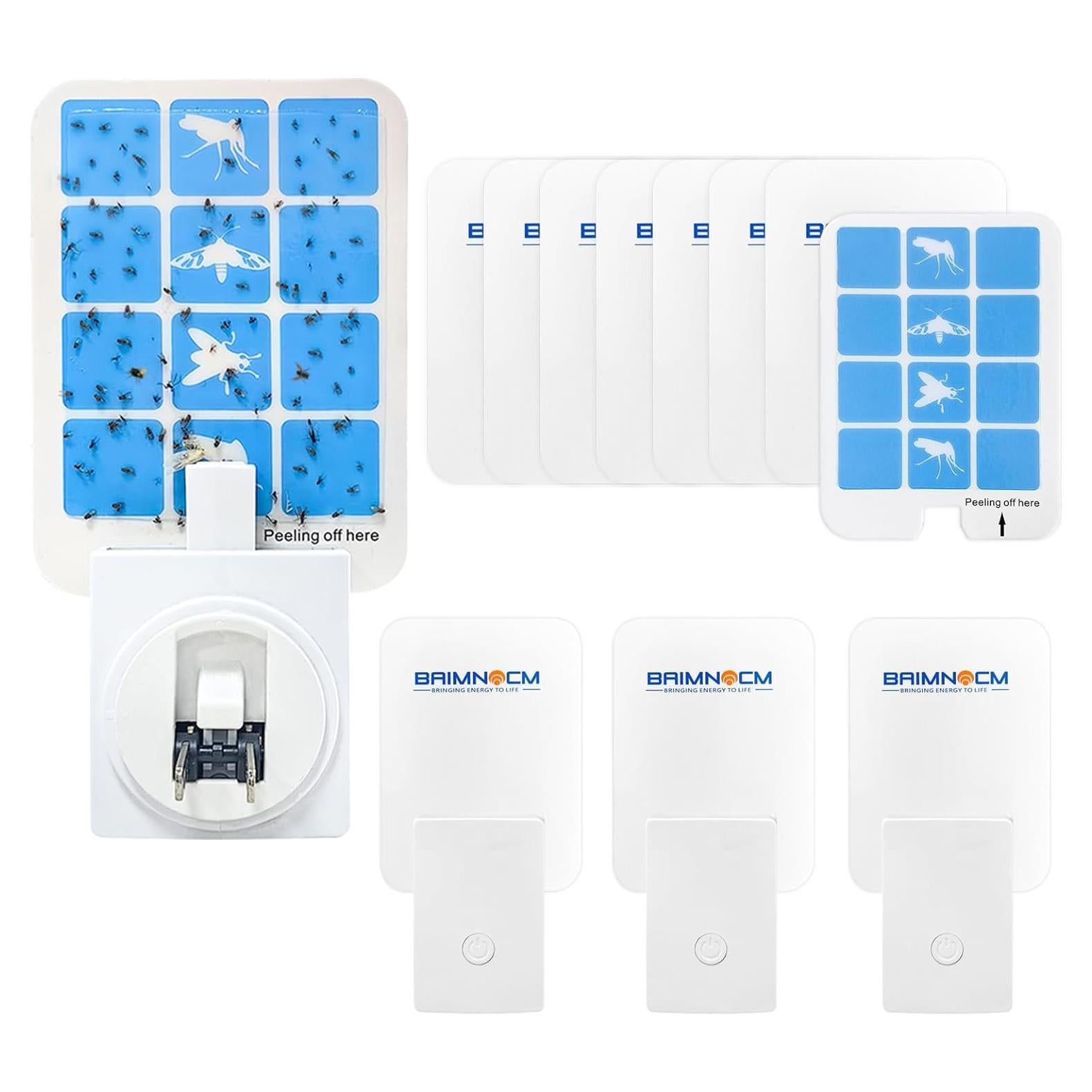 Trampa de Insectos de Luz Azul BAIMNOCM 4 Dispositivos + 8 Recargas