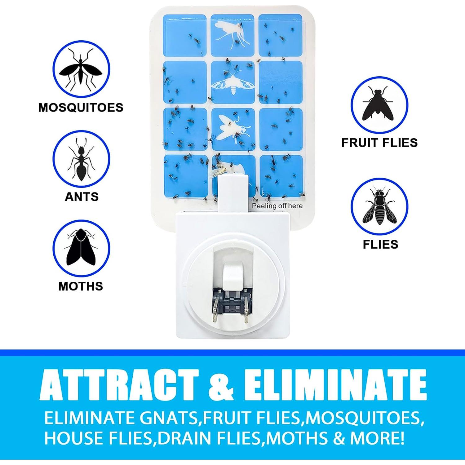 Trampa de Insectos de Luz Azul BAIMNOCM 4 Dispositivos + 8 Recargas