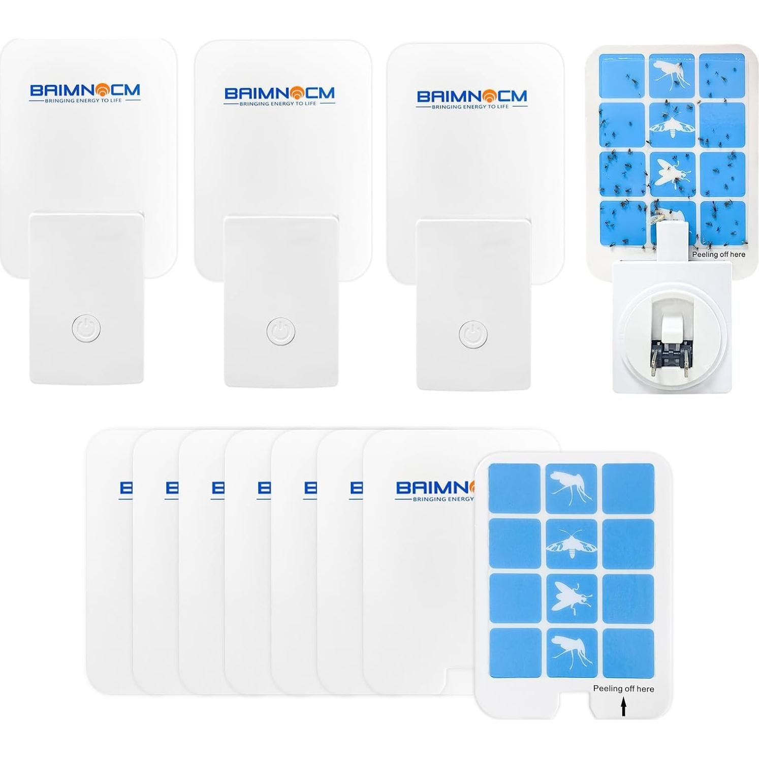 Trampa de Insectos de Luz Azul BAIMNOCM 4 Dispositivos + 8 Recargas