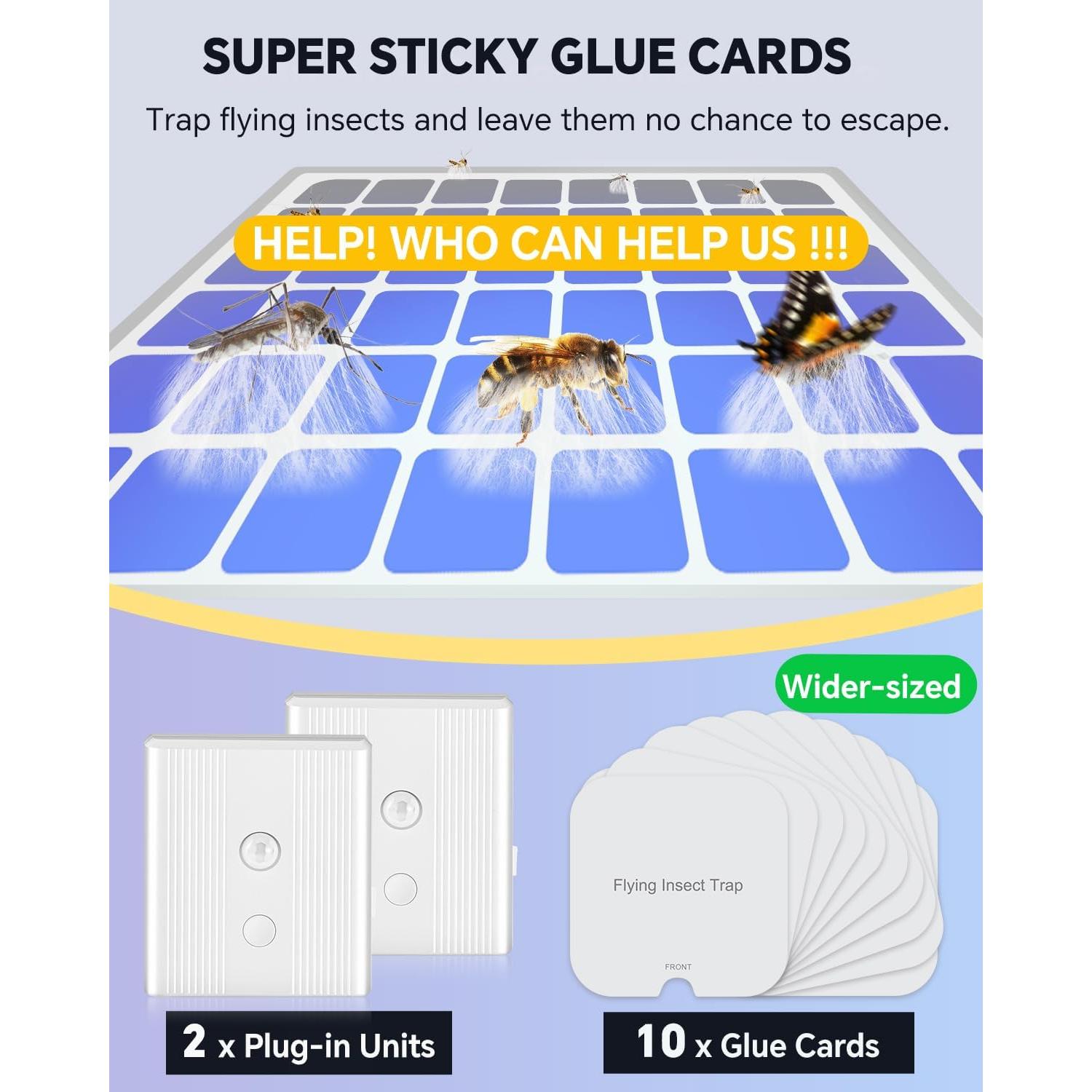 Trampa de Moscas Interior Tihilgam 2 en 1 con Luz Nocturna