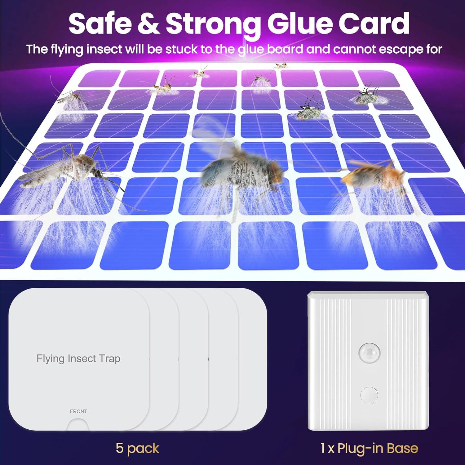 Trampa para Moscas Interior WAYSLA 2 en 1 con Luz Nocturna