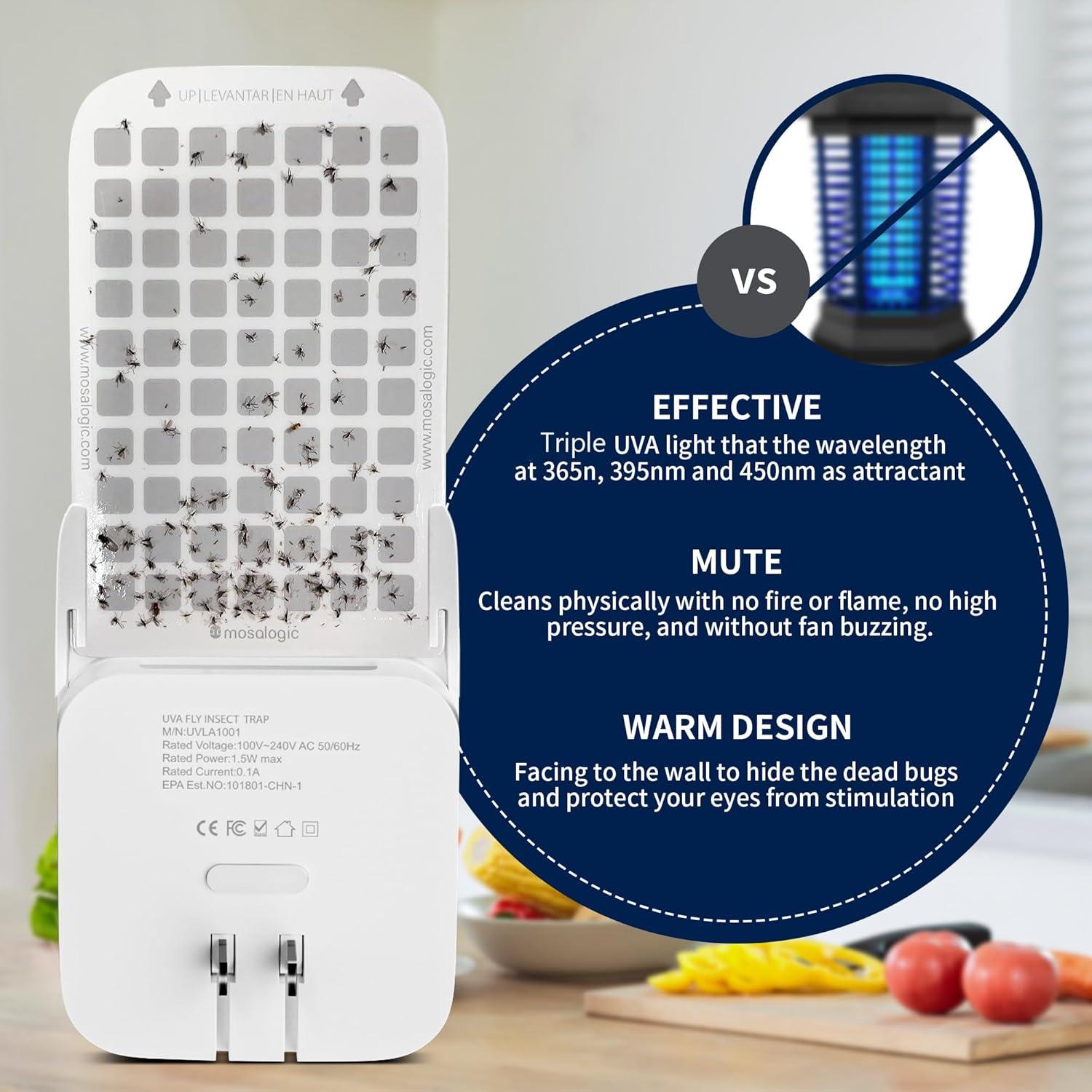 Trampa de Moscas UV Mosalogic 1 Pack - Atrae y Captura Insectos