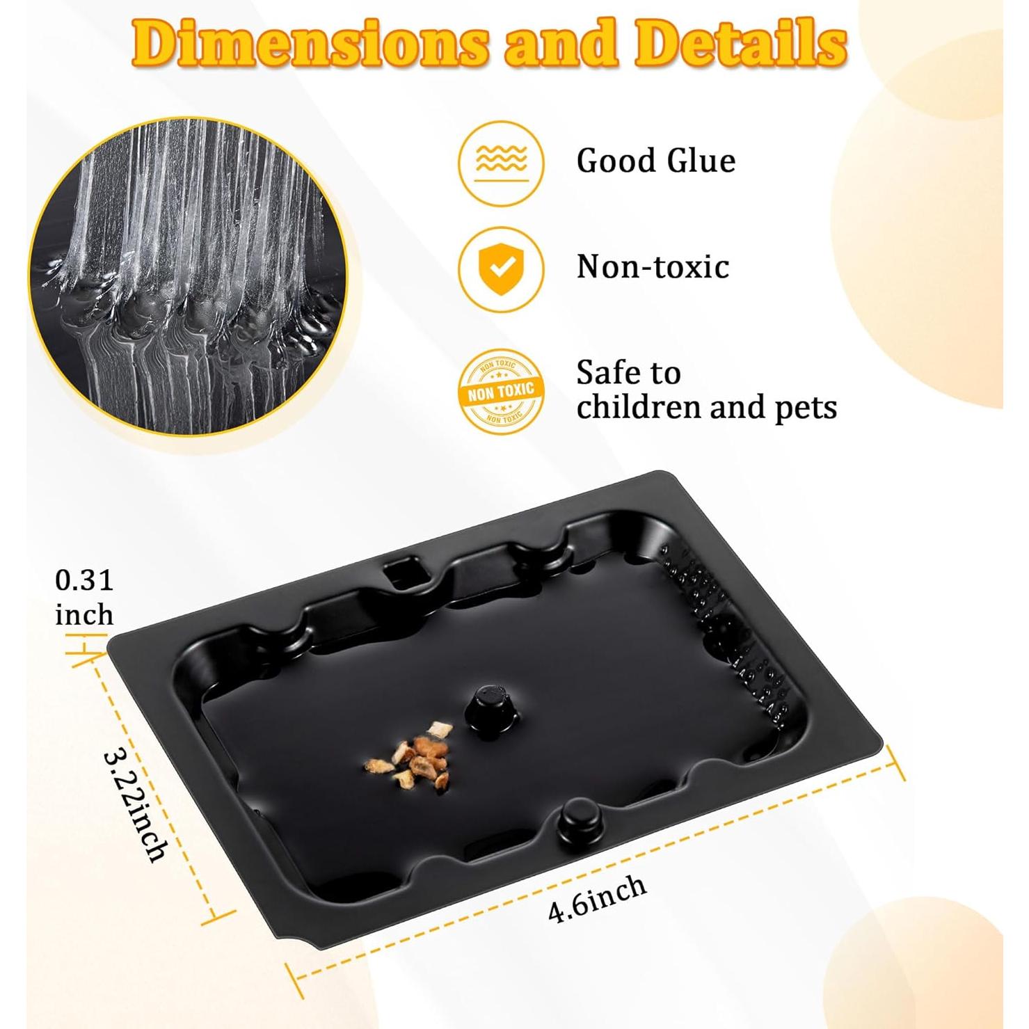 Trampas de Pegamento para Ratones Qualirey 36 Piezas No Tóxicas