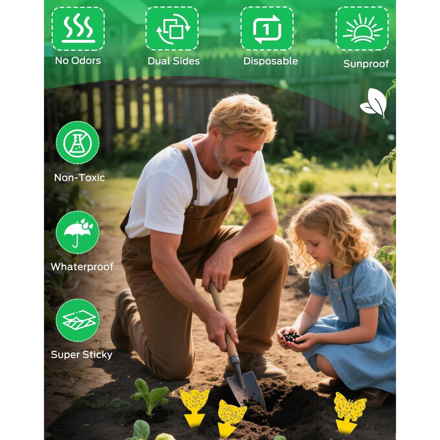 Trampas Adhesivas para Mosquitos Carbelina 50pcs Amarillo