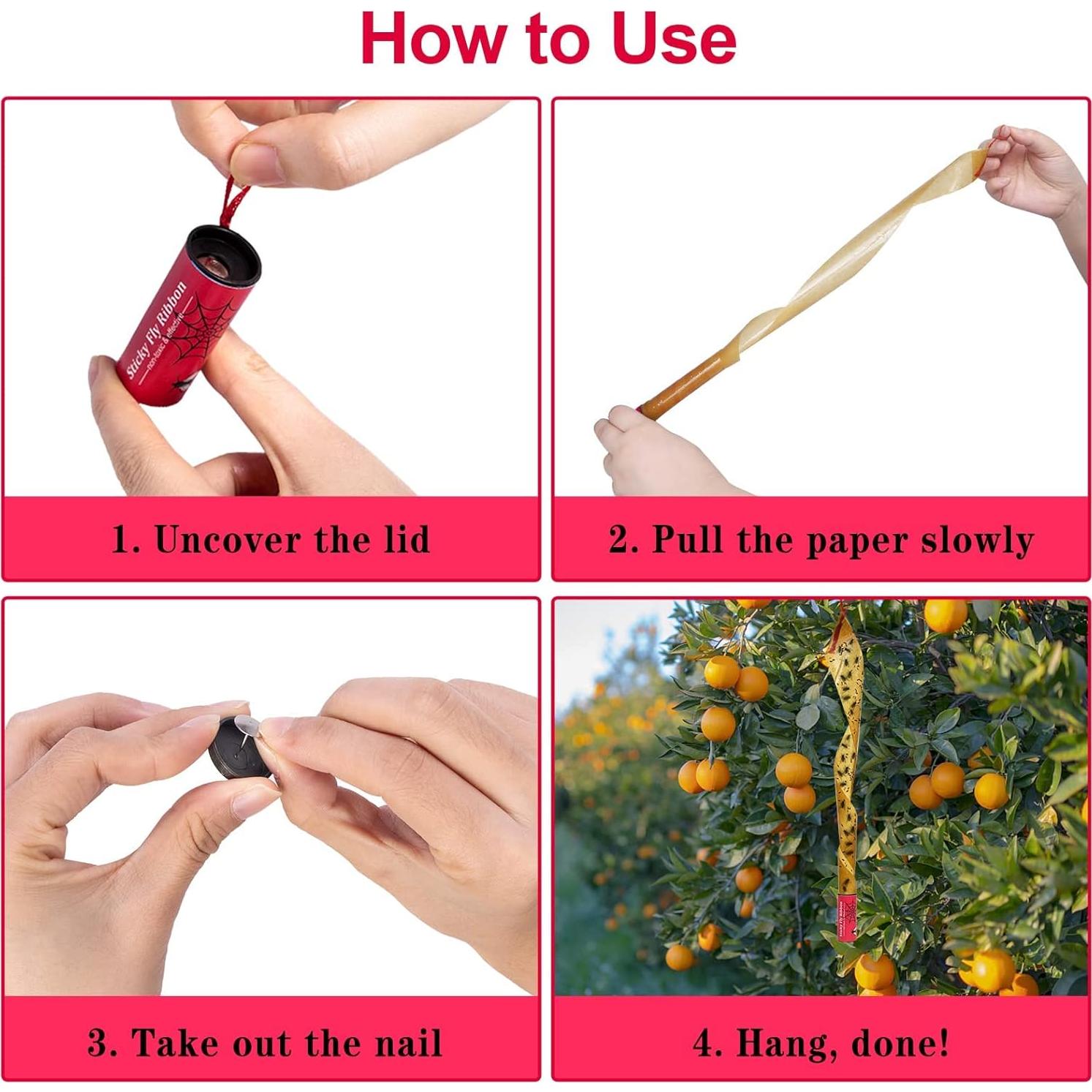 Trampas Adhesivas para Moscas Dwcom 40 Paquetes 368g Efectivas