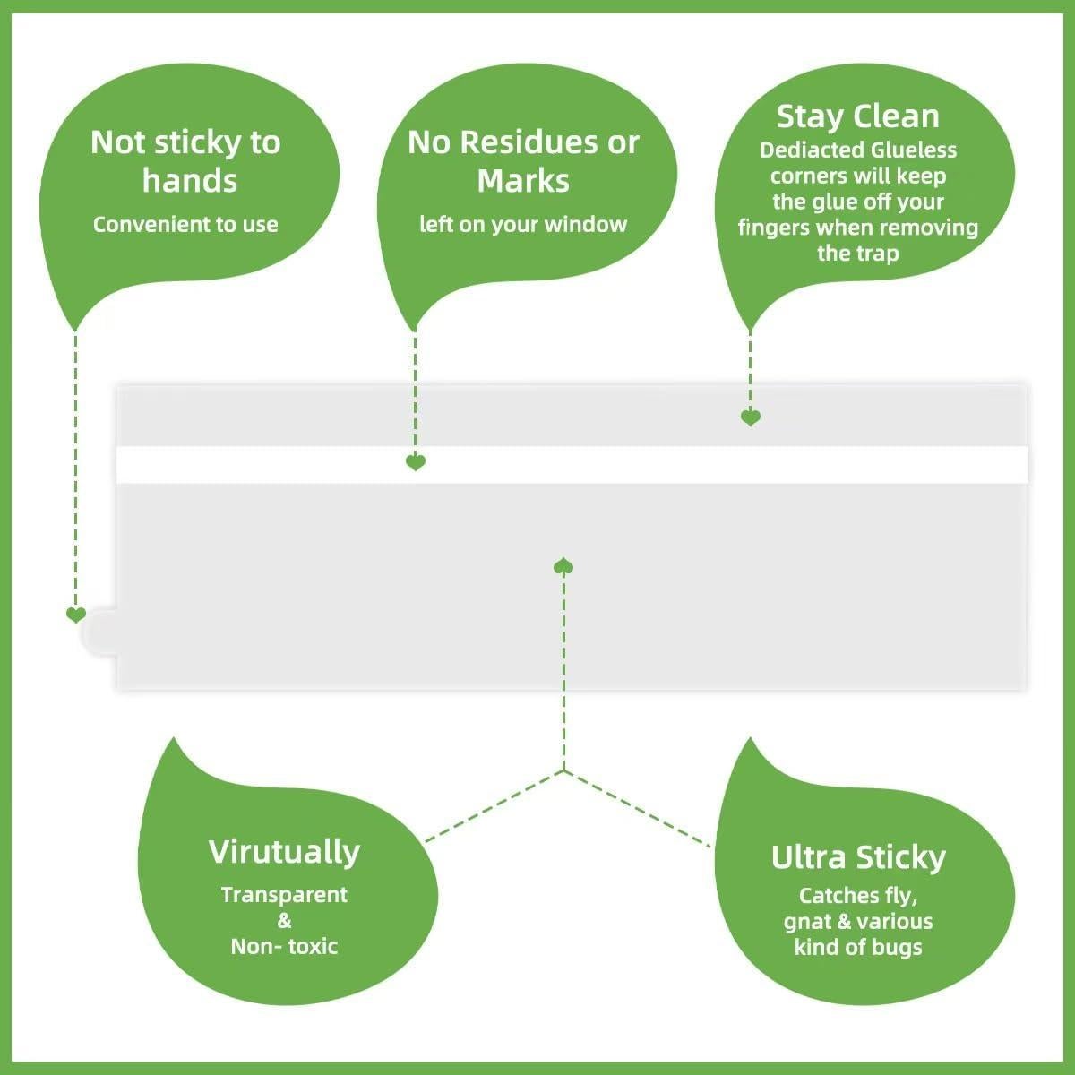 Paquete de 60 trampas adhesivas para moscas Seven Lakes