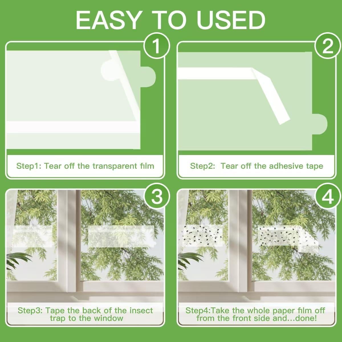 Paquete de 60 trampas adhesivas para moscas Seven Lakes