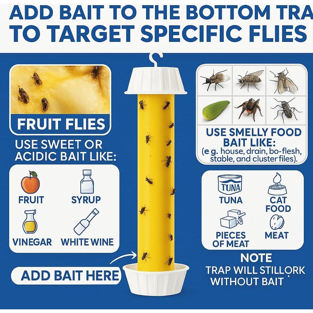 Trampas Adhesivas para Moscas PESTUSRD - Paquete de 4 Unidades