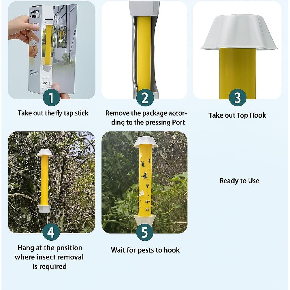 Trampas Adhesivas para Moscas PESTUSRD - Paquete de 4 Unidades