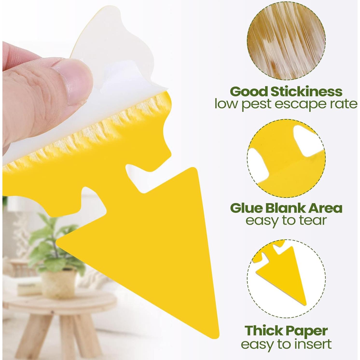 Trampas Adhesivas para Moscas de Fruta Qualirey 200 Hojas Amarillo