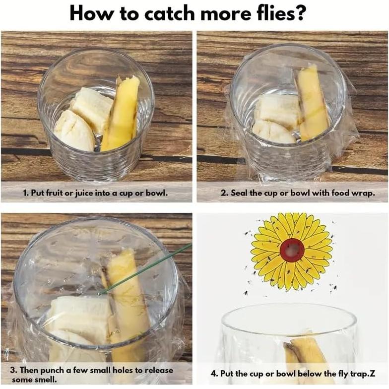 Trampa de Moscas de Ventana Lulurose - Paquete de 20 Unidades