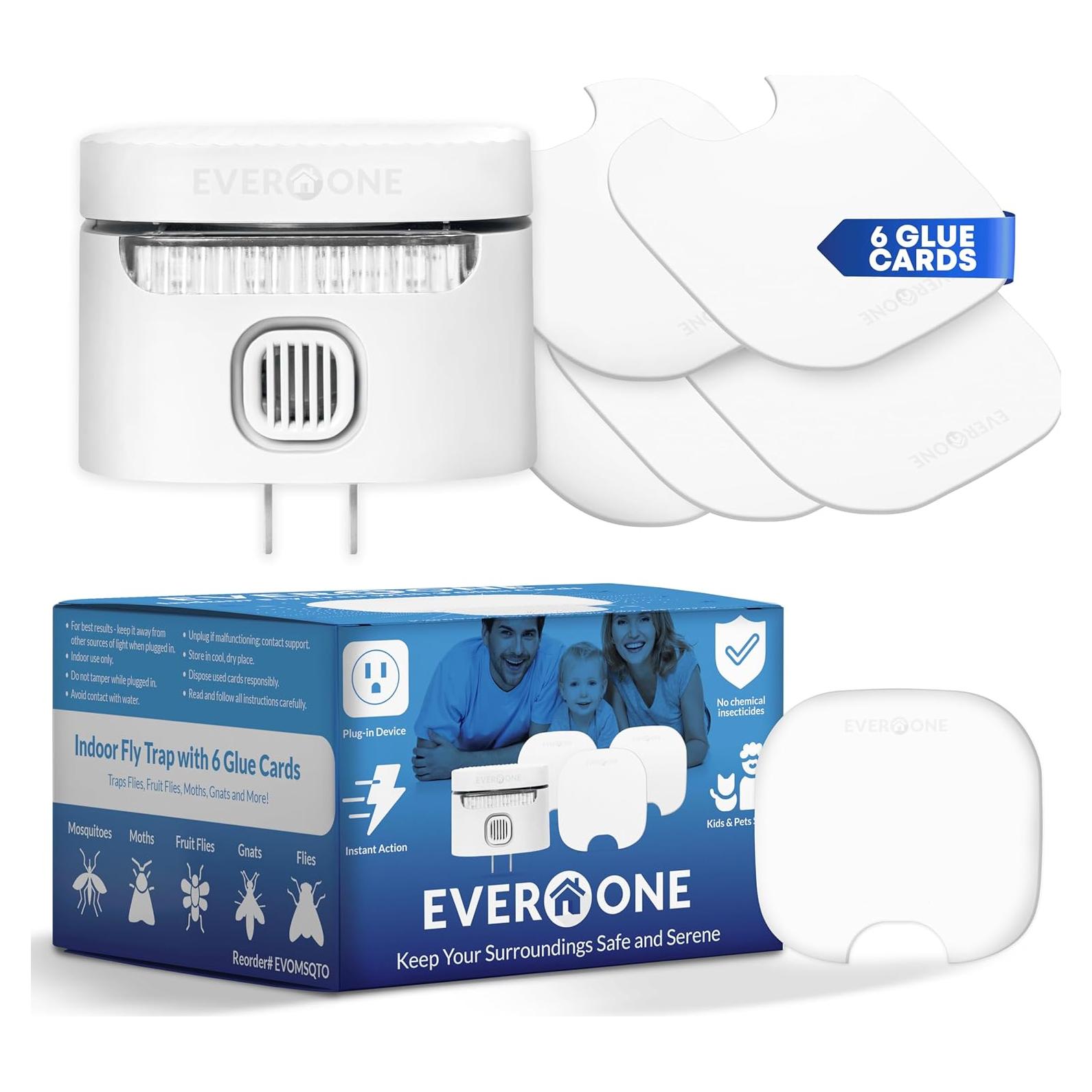Trampa para Moscas EverOne con 6 Tarjetas Adhesivas - Ecológica y Efectiva