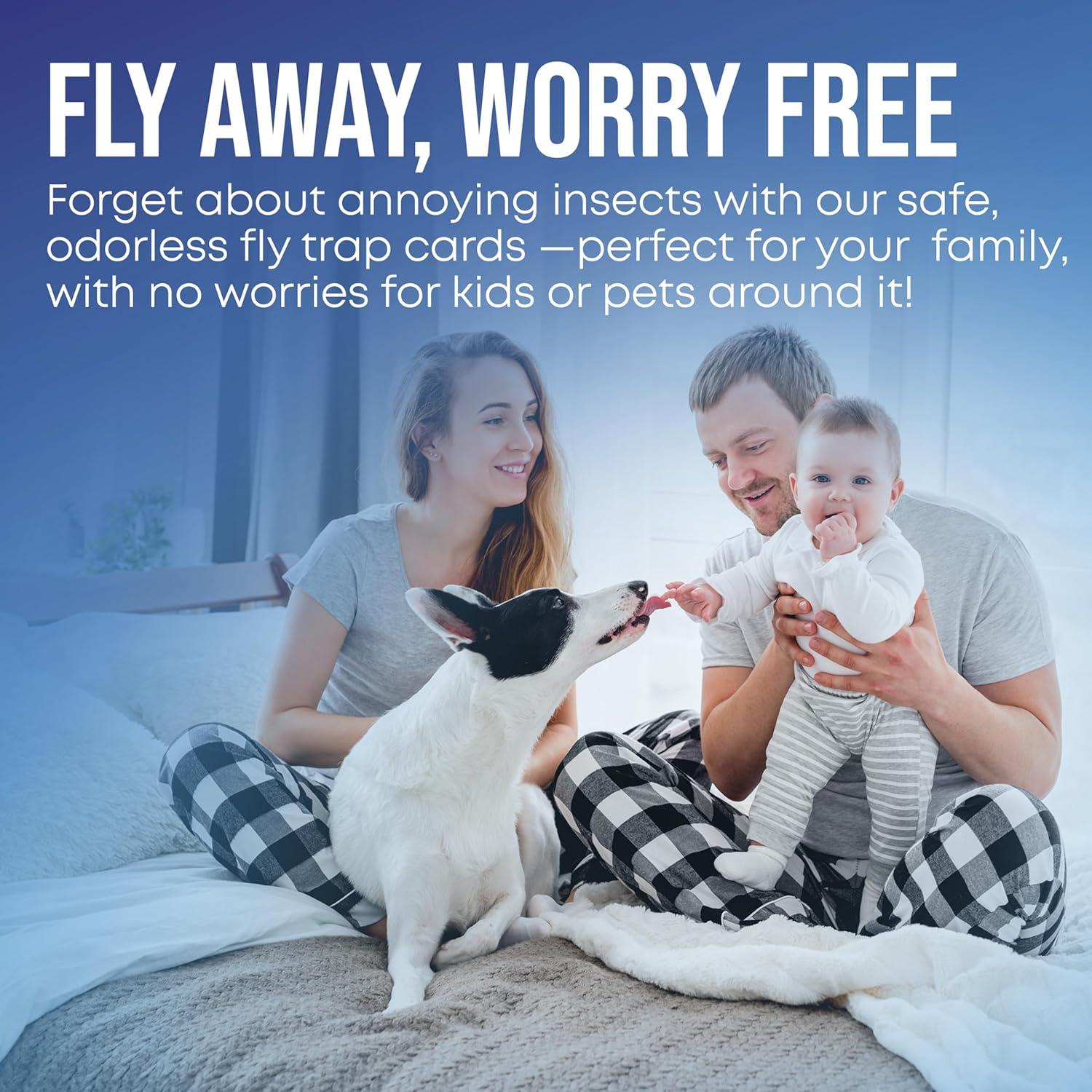 Trampa para Moscas EverOne con 6 Tarjetas Adhesivas - Ecológica y Efectiva