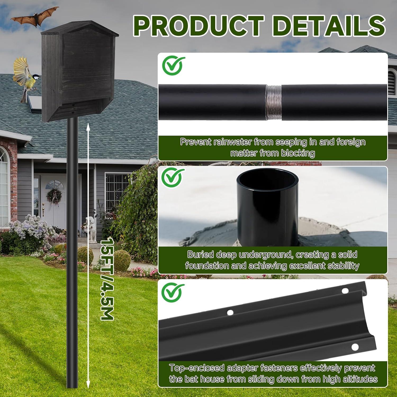 Poste Telescópico para Casa de Murciélagos HOSASSPER 4.5m