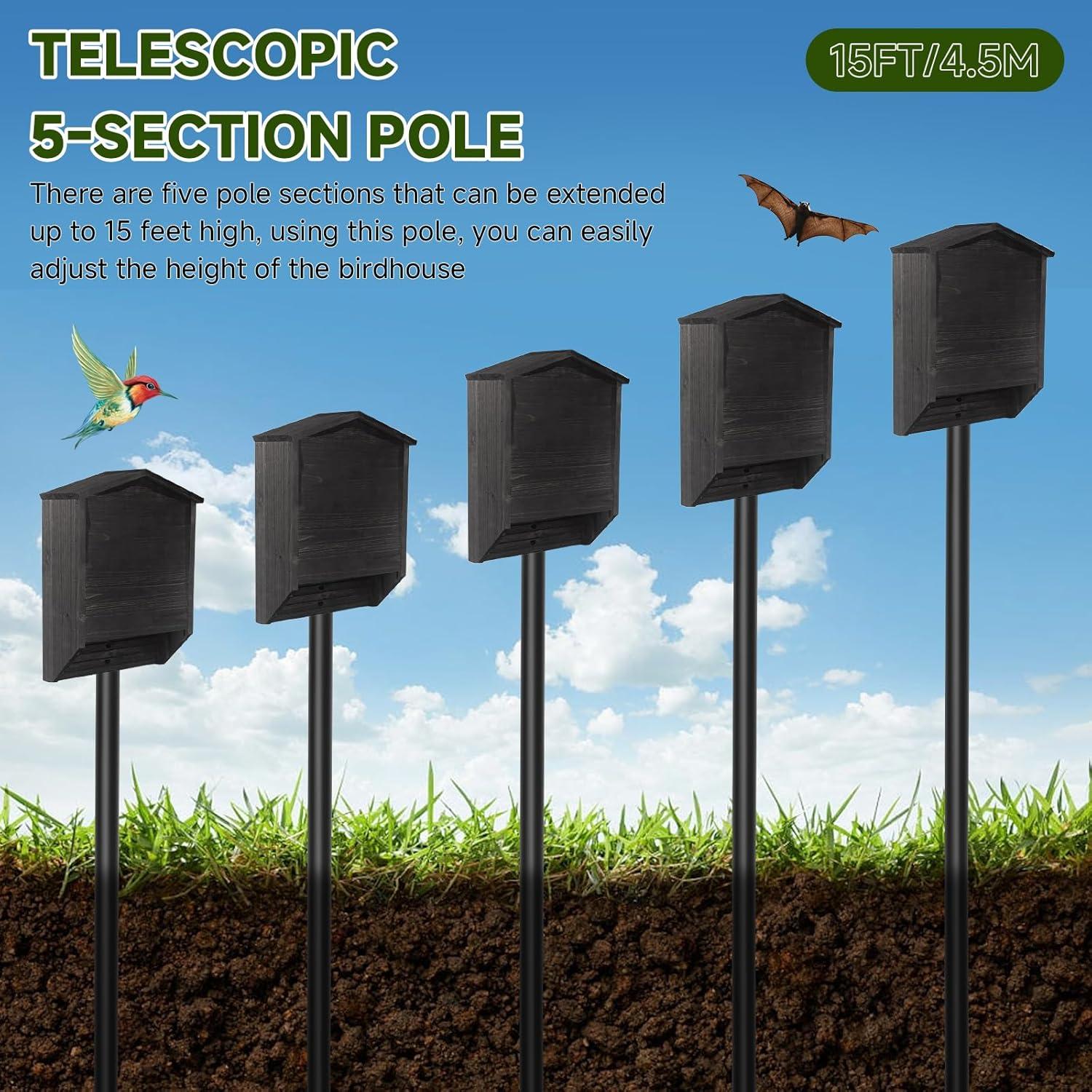 Poste Telescópico para Casa de Murciélagos HOSASSPER 4.5m