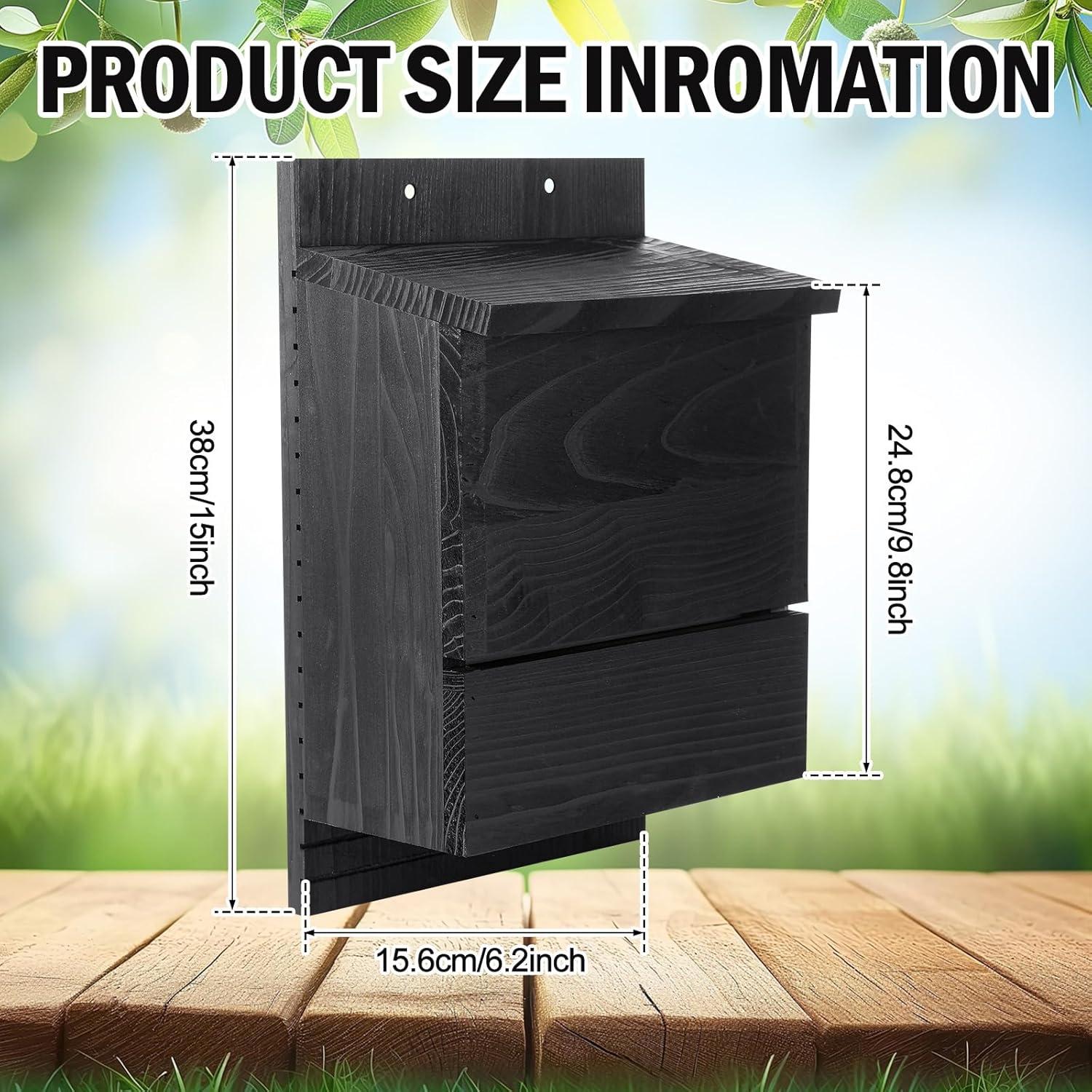 Casa para Murciélagos de 4 Cámaras GlikCeil - Madera de Cedro