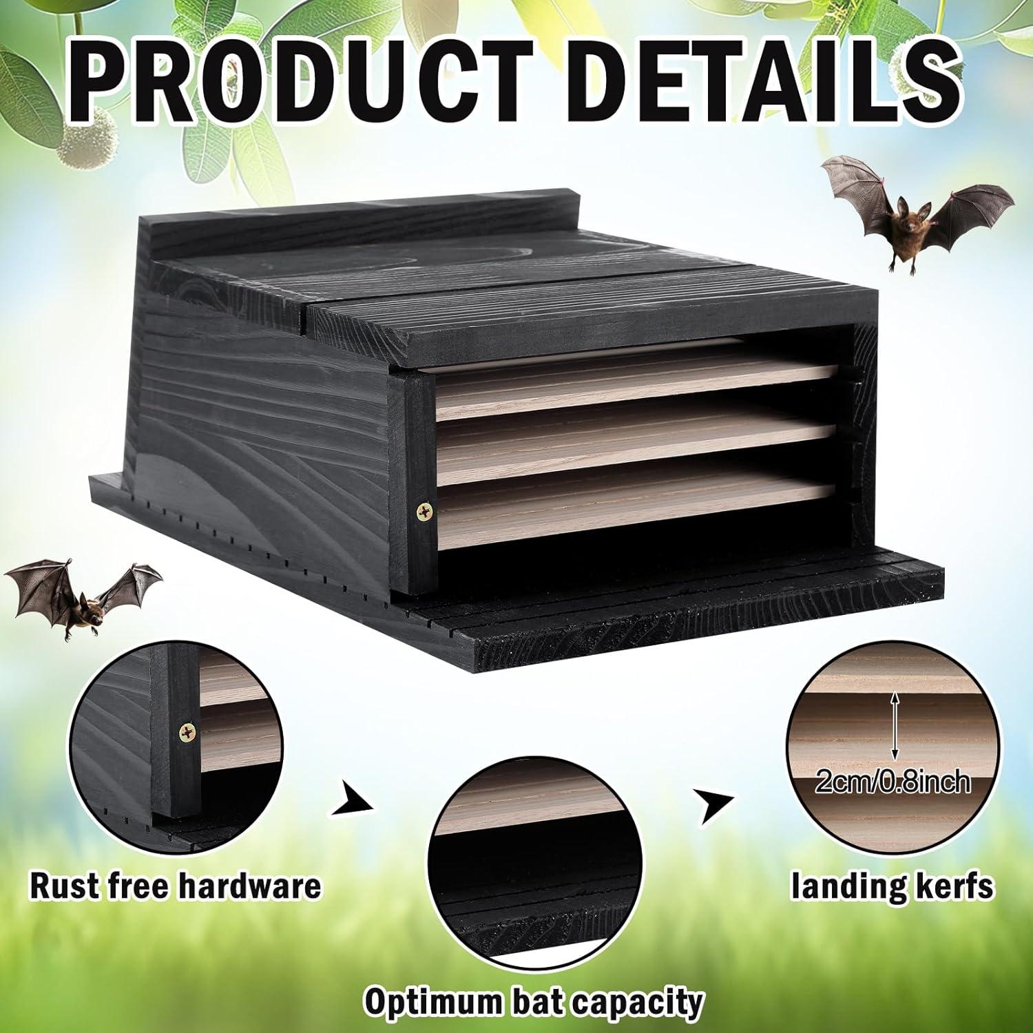 Casa para Murciélagos de 4 Cámaras GlikCeil - Madera de Cedro