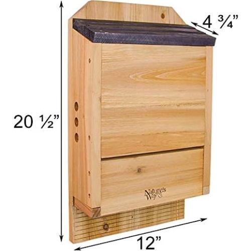 Casa para Murciélagos de Cedro Nature's Way con Poste Triangular