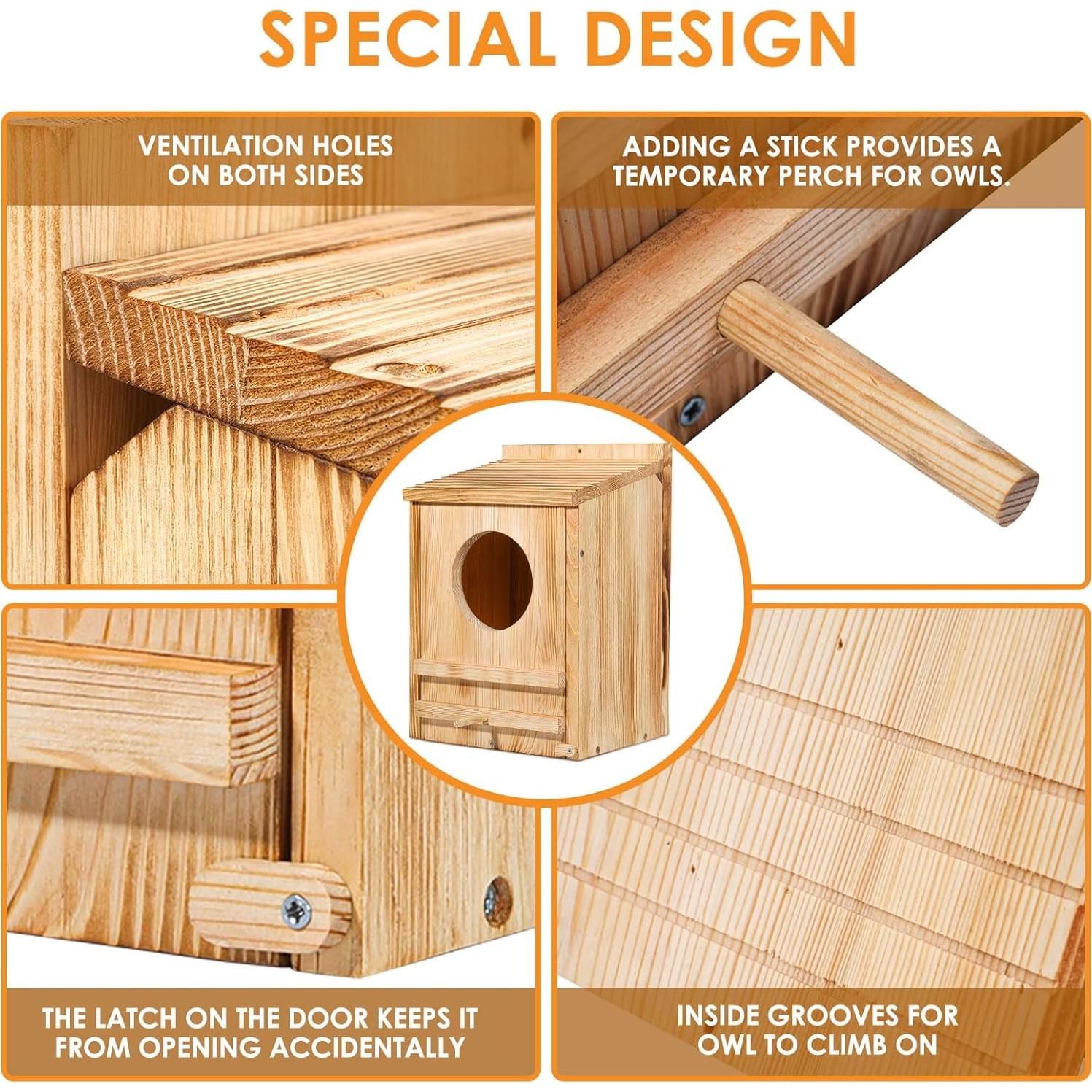 Casa de Búho ONKO 25.8x19.0x35.5 cm para Exterior