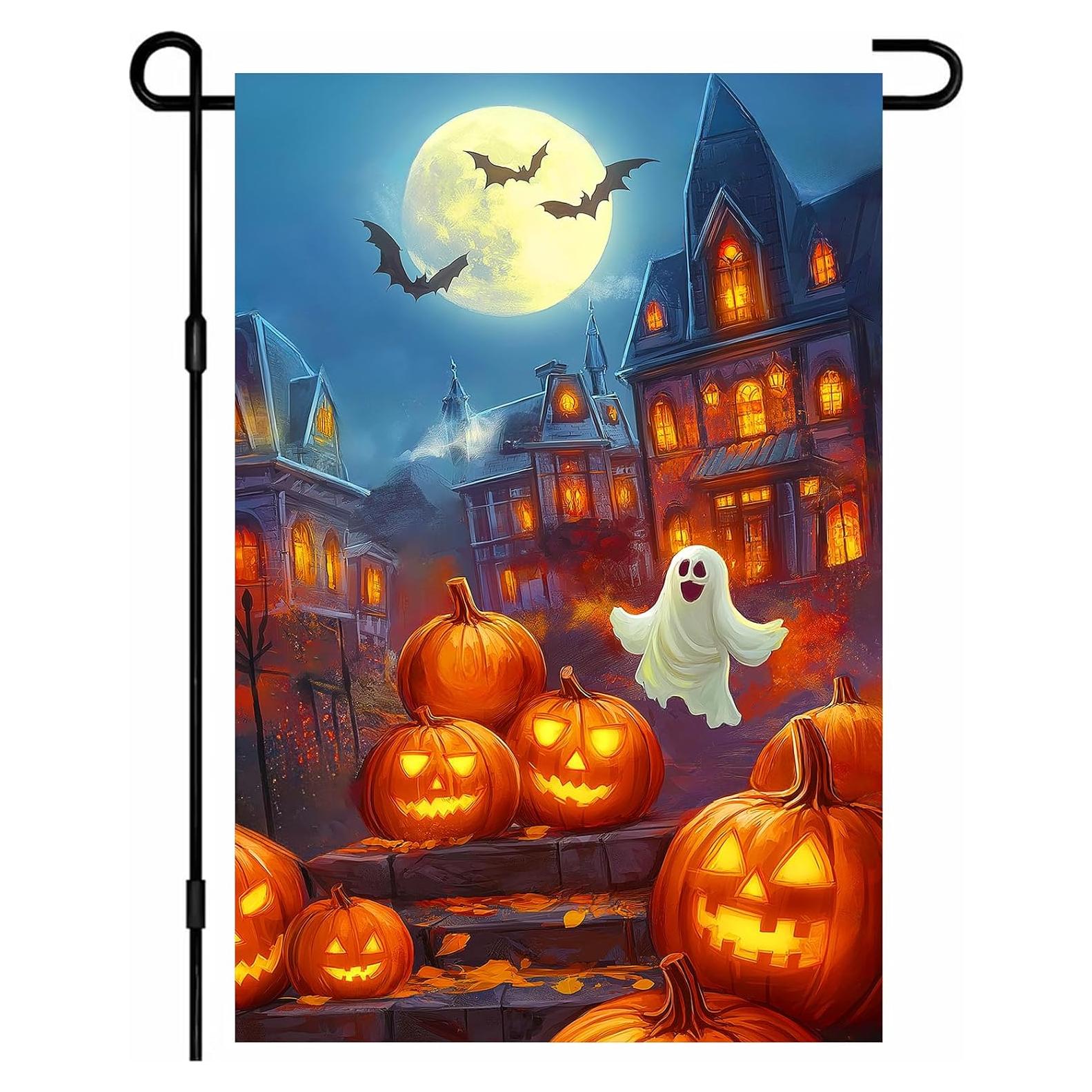 Bandera de Jardín Halloween BlissYard 30x45 cm Doble Cara