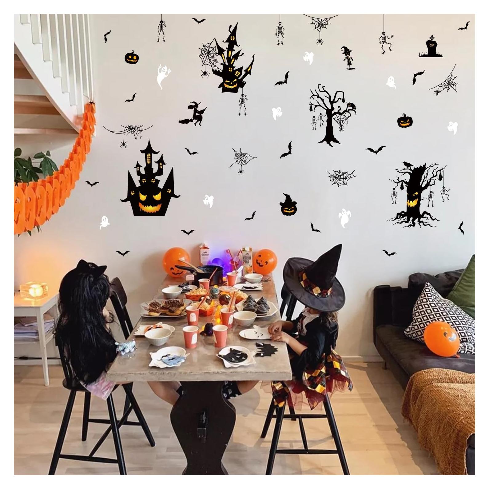 Calcomanías de Halloween LHIUEM 30x90cm Vinilo Doble Cara