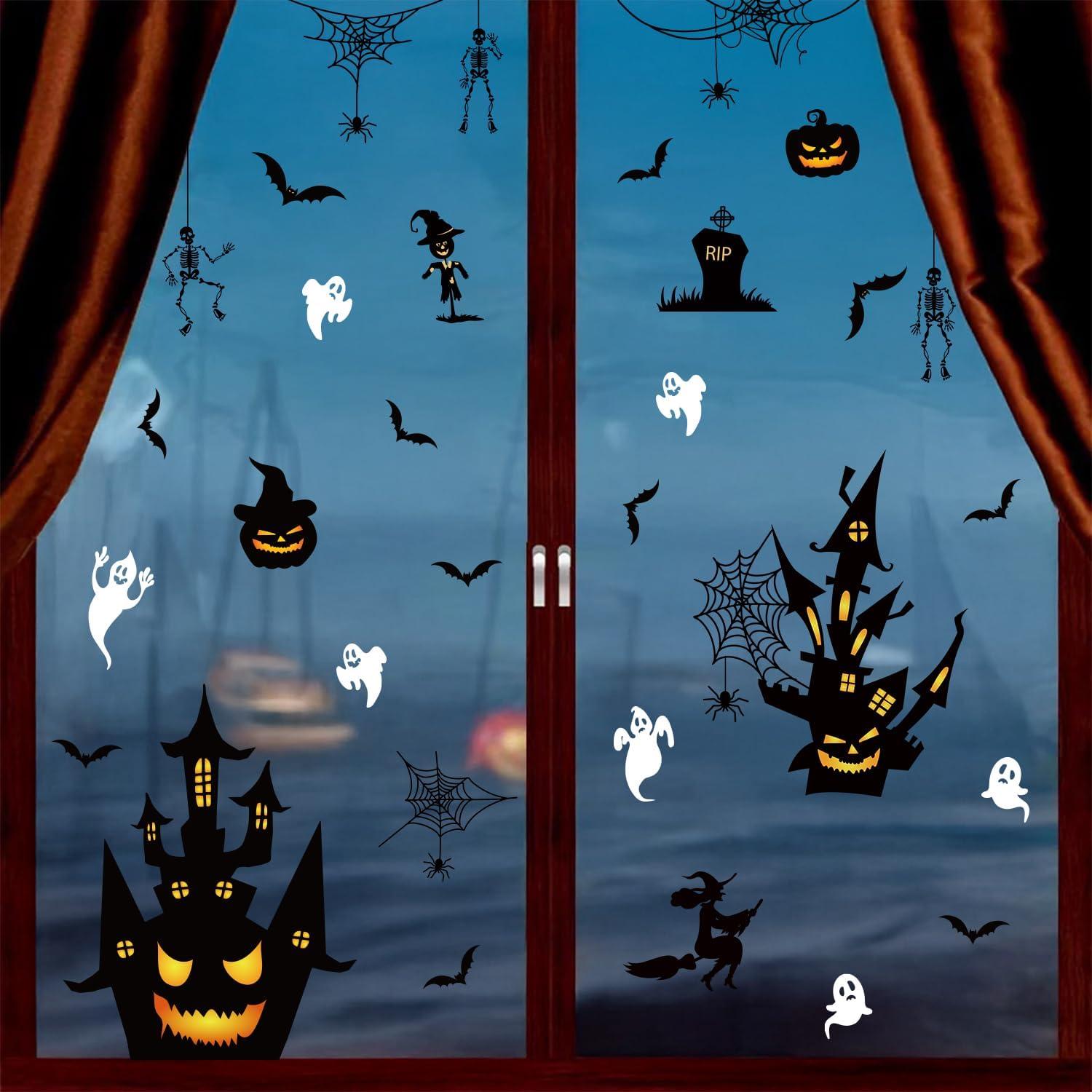 Calcomanías de Halloween LHIUEM 30x90cm Vinilo Doble Cara