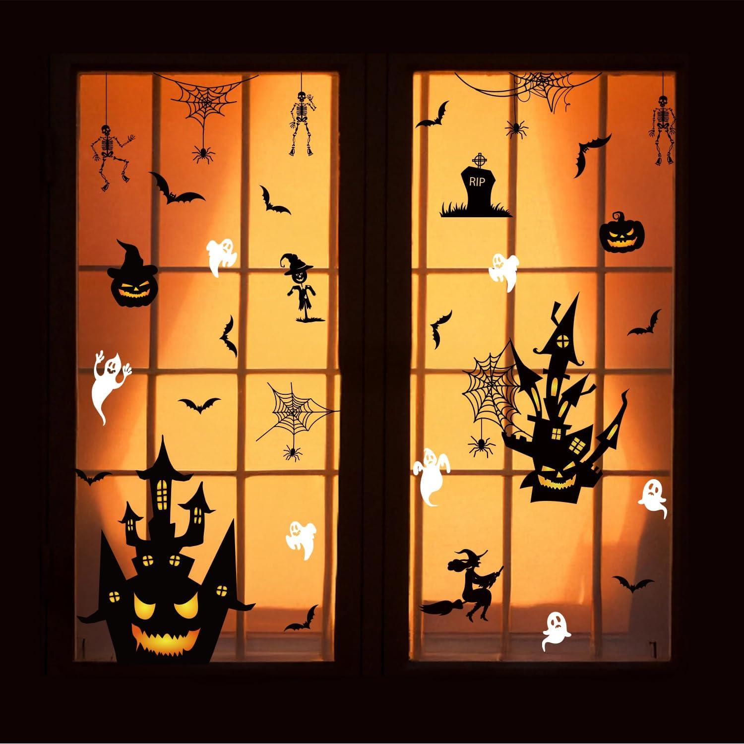 Calcomanías de Halloween LHIUEM 30x90cm Vinilo Doble Cara