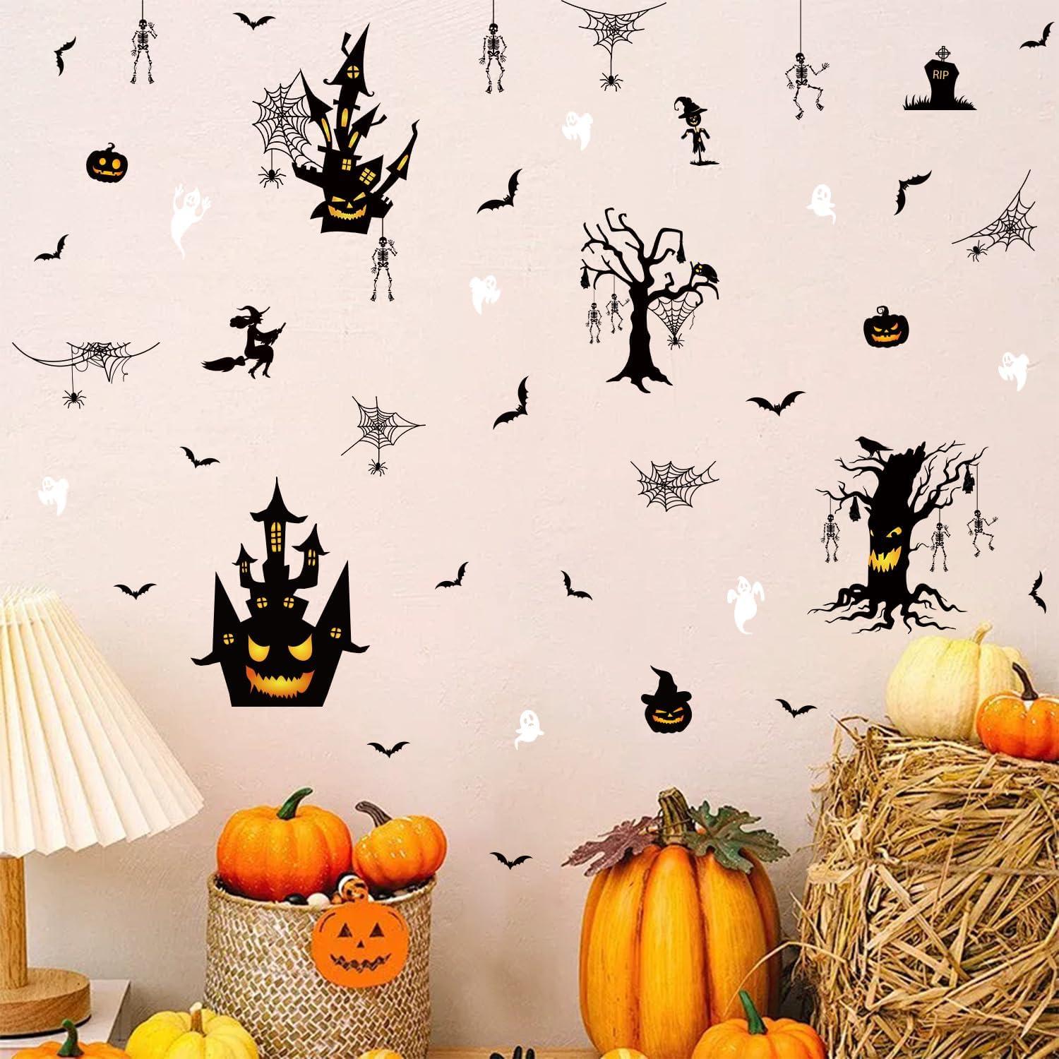 Calcomanías de Halloween LHIUEM 30x90cm Vinilo Doble Cara