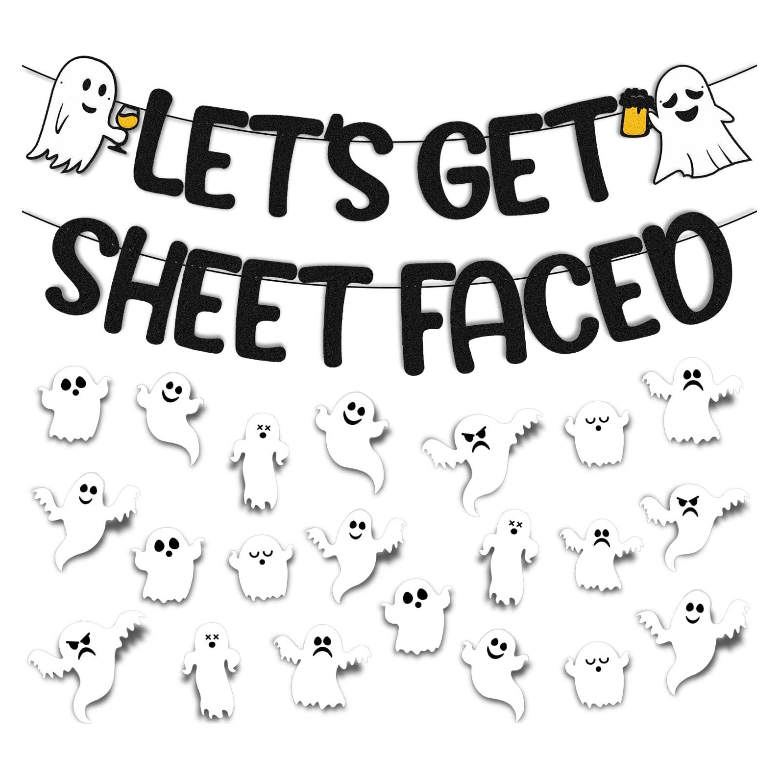 Banner Halloween Vamos a Ponernos Locos 91x12cm 3D Vikiwiin