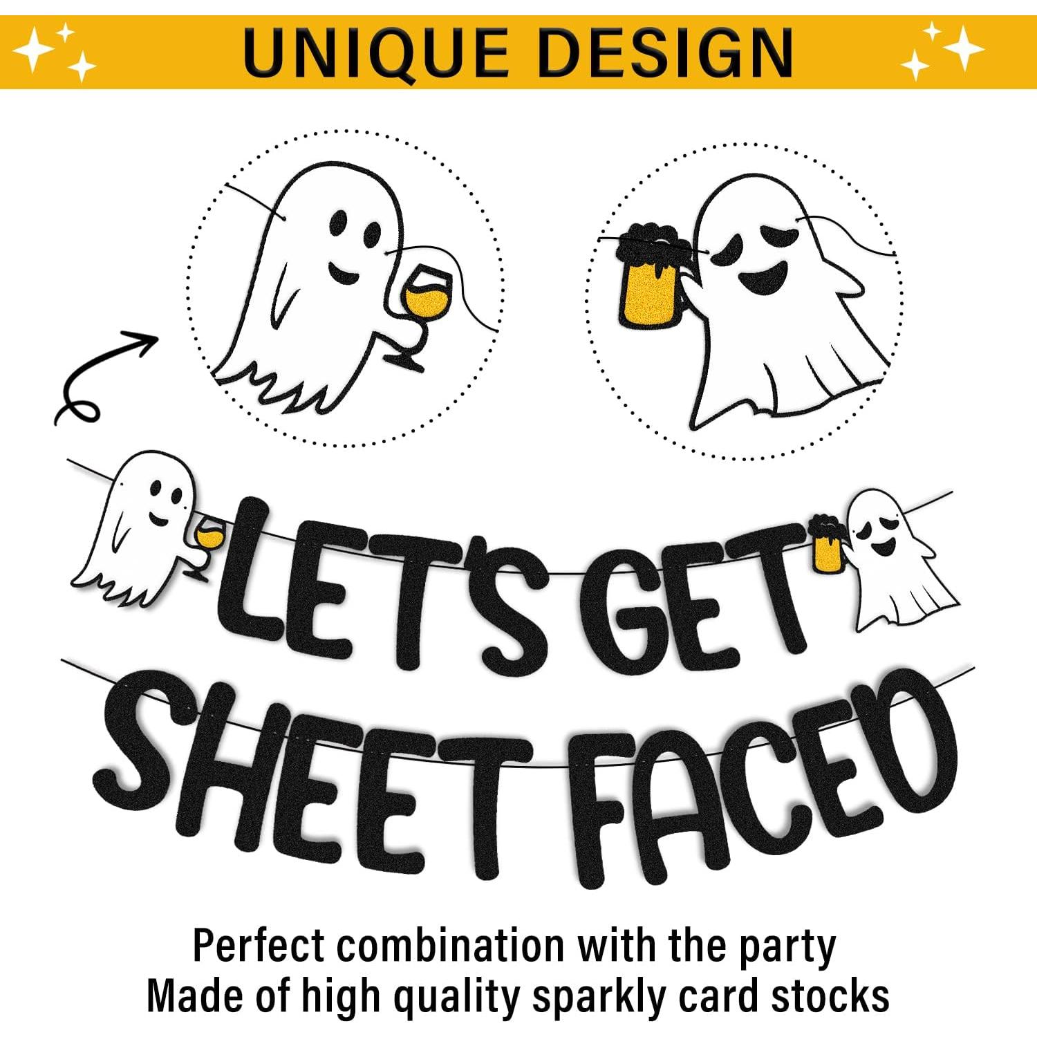 Banner Halloween Vamos a Ponernos Locos 91x12cm 3D Vikiwiin