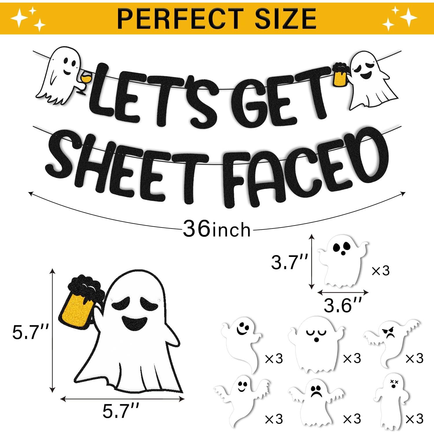 Banner Halloween Vamos a Ponernos Locos 91x12cm 3D Vikiwiin