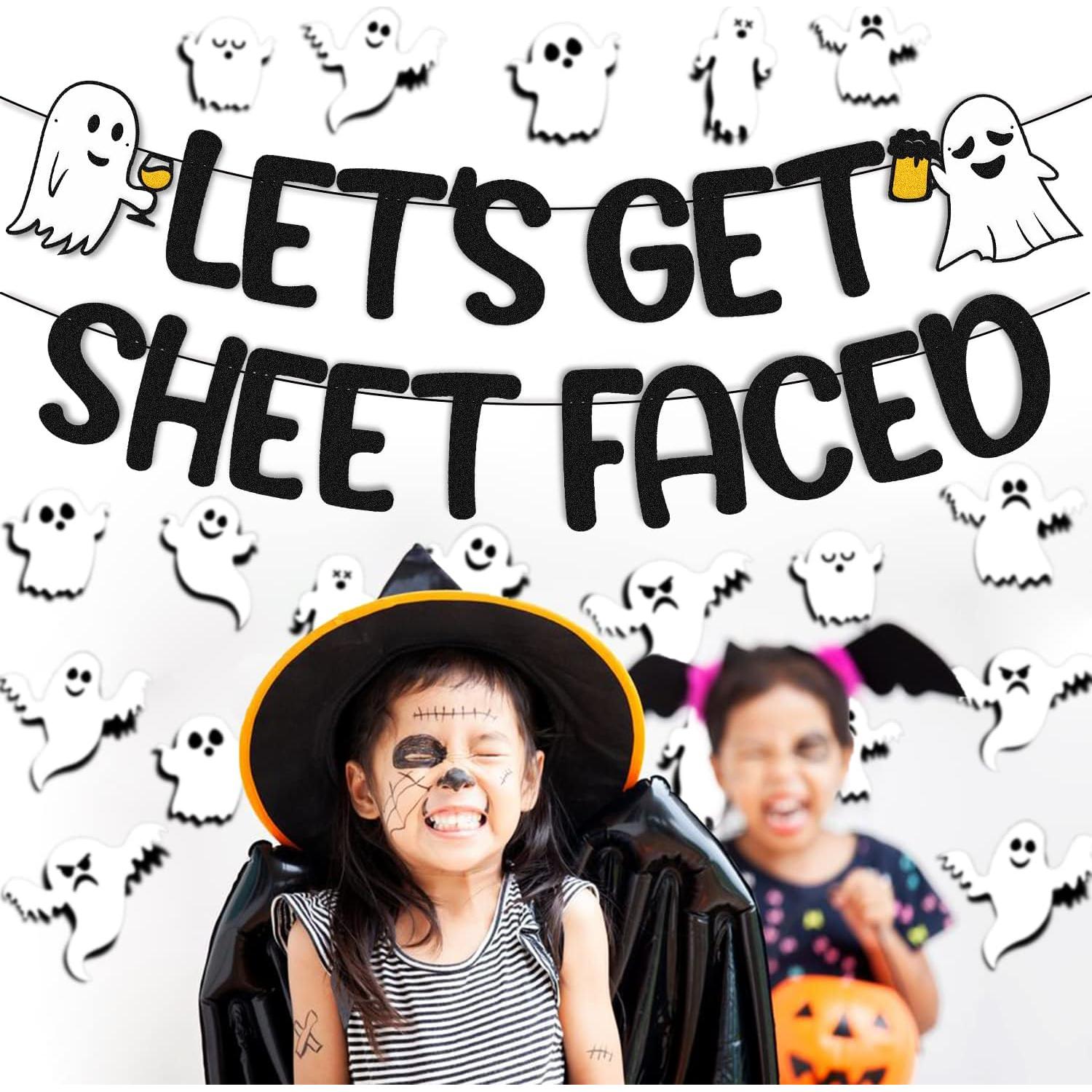 Banner Halloween Vamos a Ponernos Locos 91x12cm 3D Vikiwiin