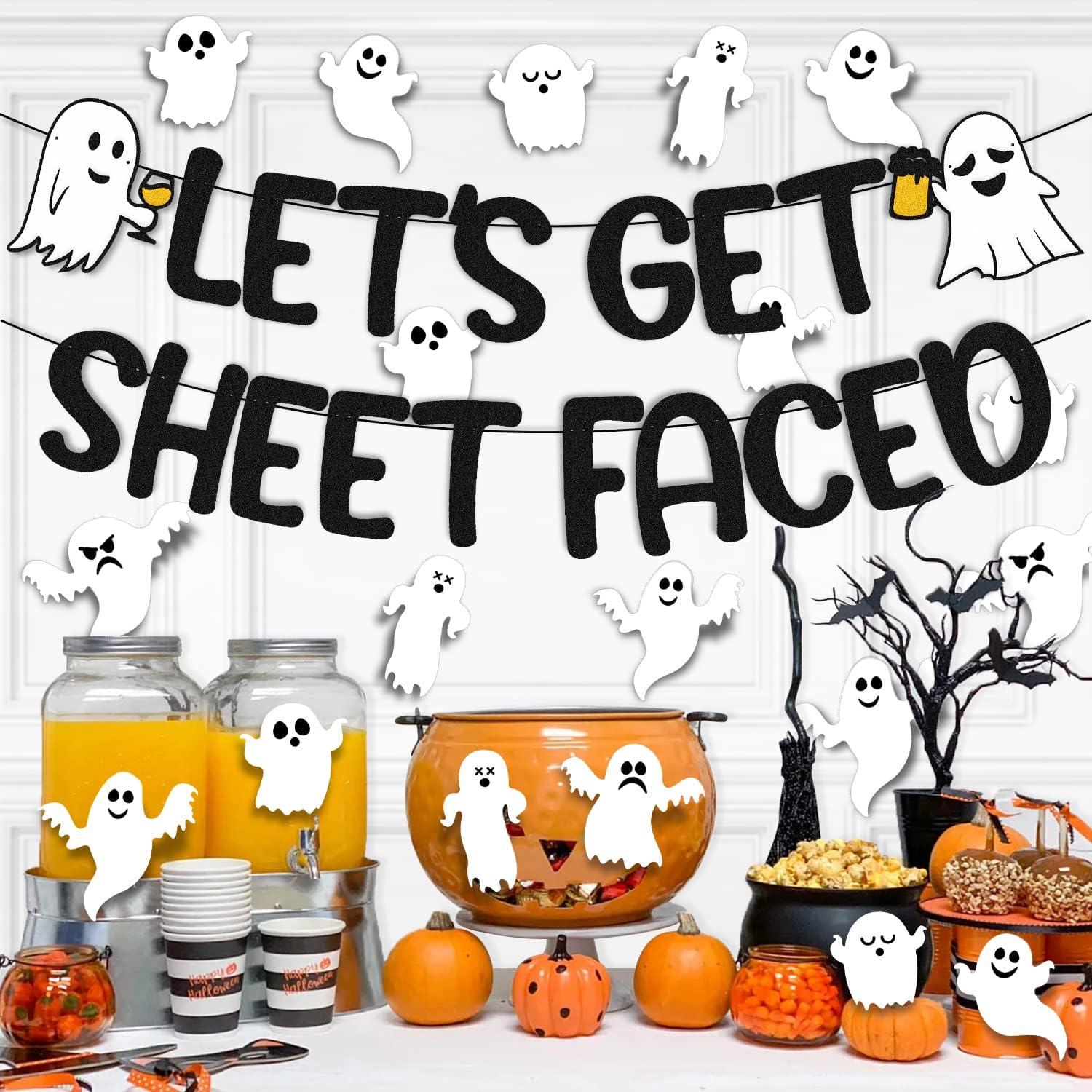 Banner Halloween Vamos a Ponernos Locos 91x12cm 3D Vikiwiin