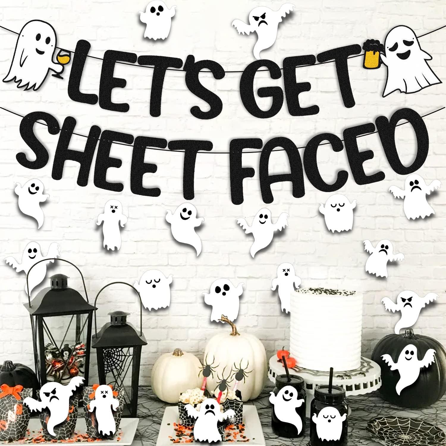 Banner Halloween Vamos a Ponernos Locos 91x12cm 3D Vikiwiin