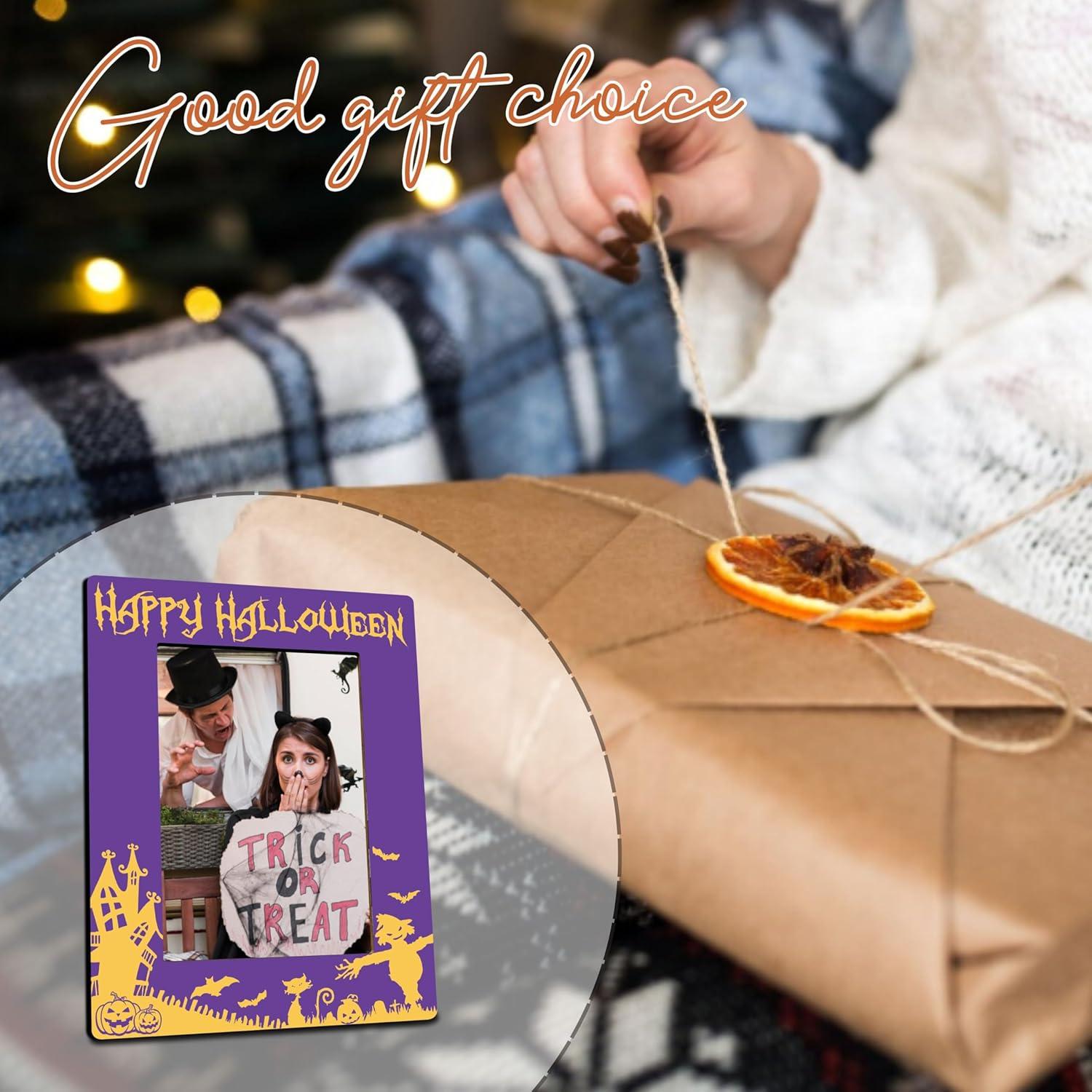 Marco de Foto Halloween Nuckxy 20x15 cm Madera Morada