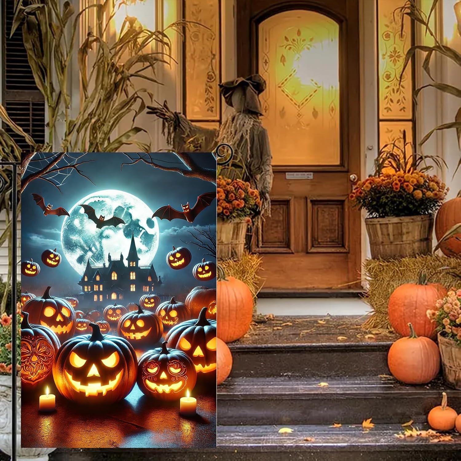 Bandera de Jardín Halloween BlissYard 30x46 cm Doble Cara