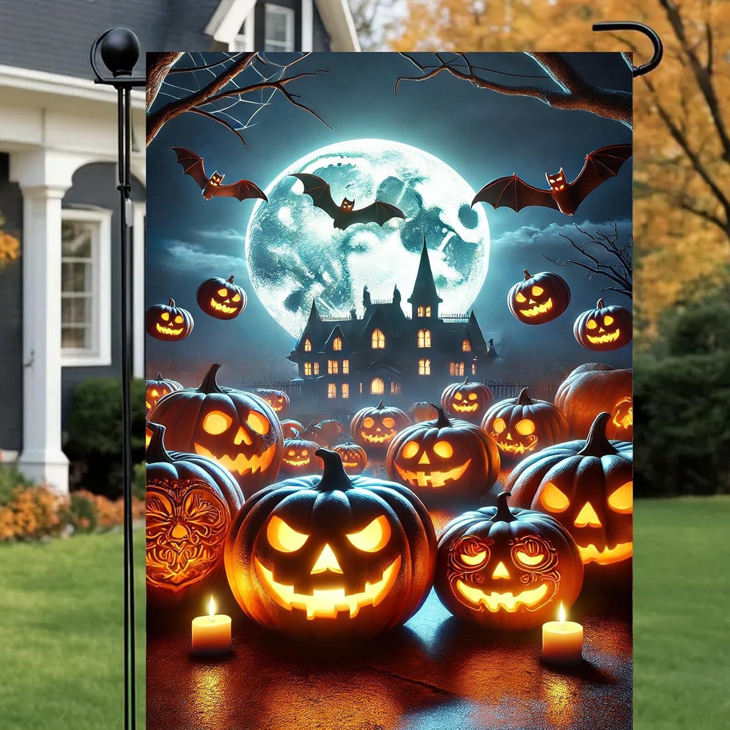 Bandera de Jardín Halloween BlissYard 30x46 cm Doble Cara