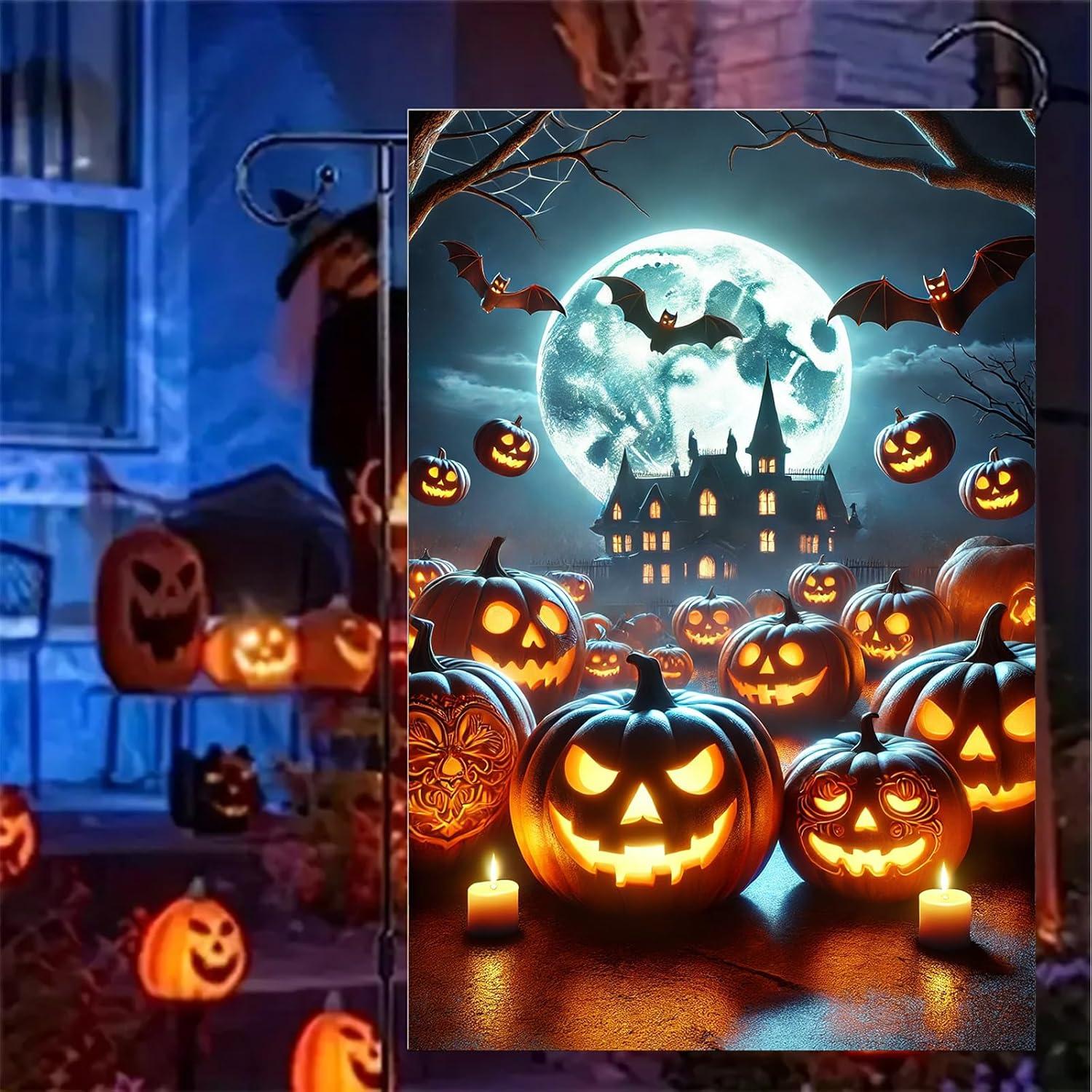 Bandera de Jardín Halloween BlissYard 30x46 cm Doble Cara