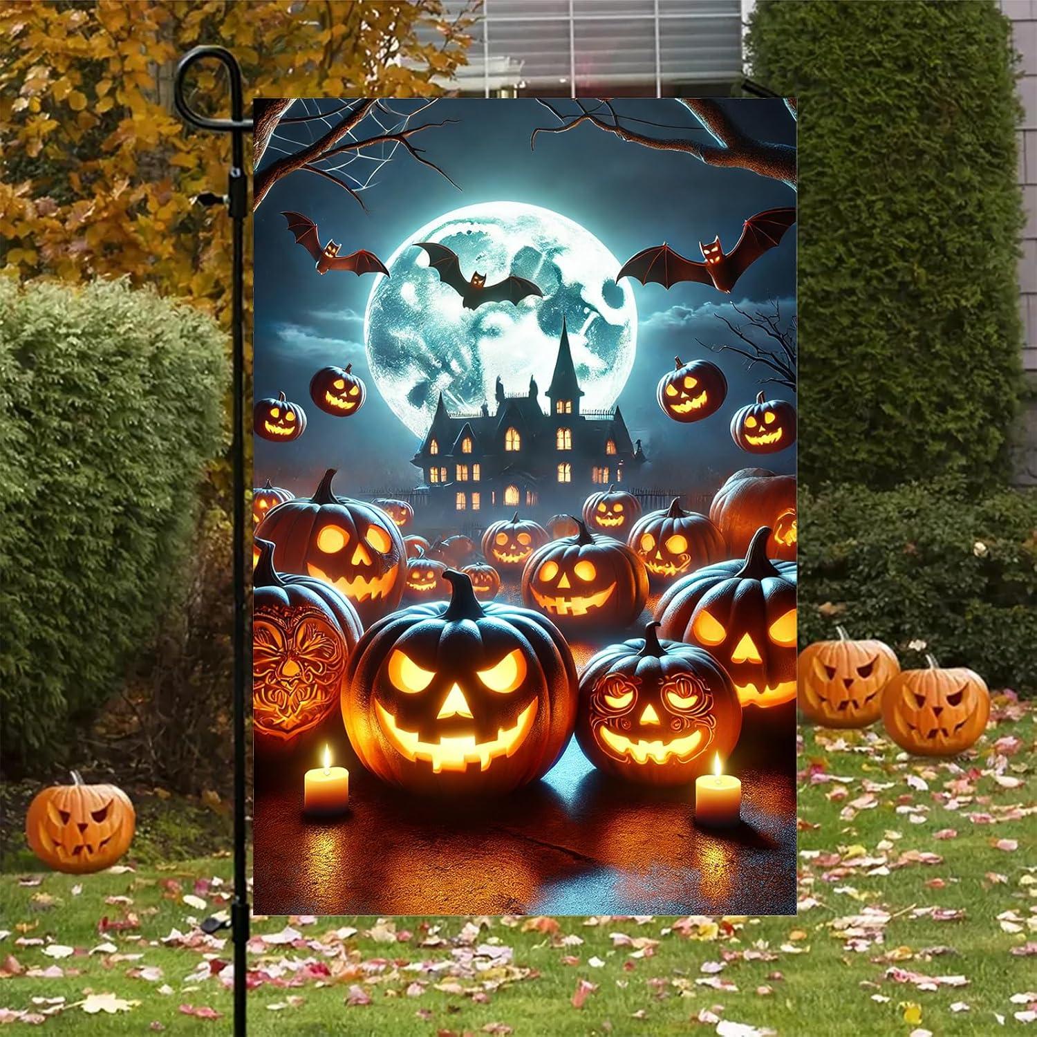 Bandera de Jardín Halloween BlissYard 30x46 cm Doble Cara
